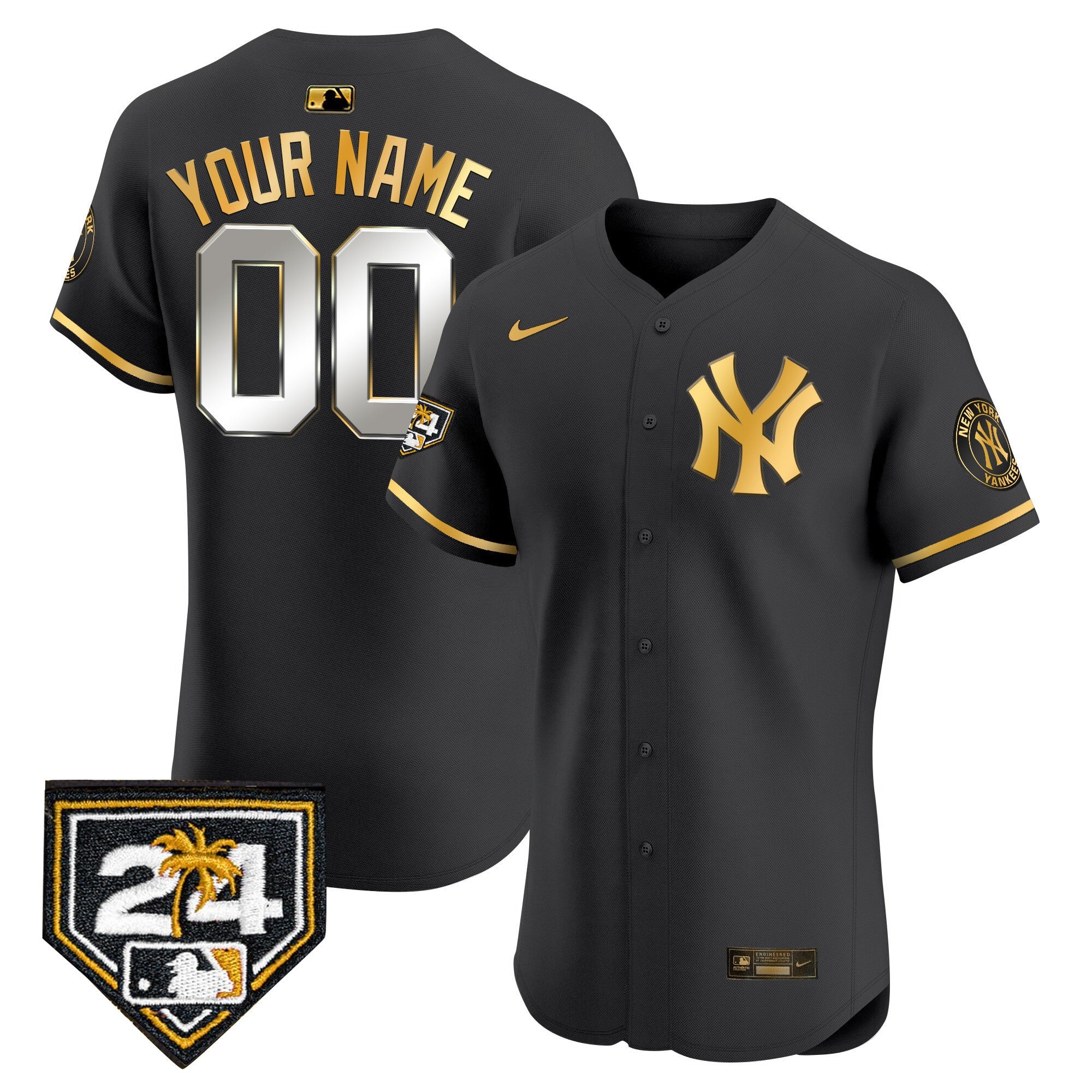 New York 2024 Spring Training Patch Vapor Premier Elite Custom Jersey V2