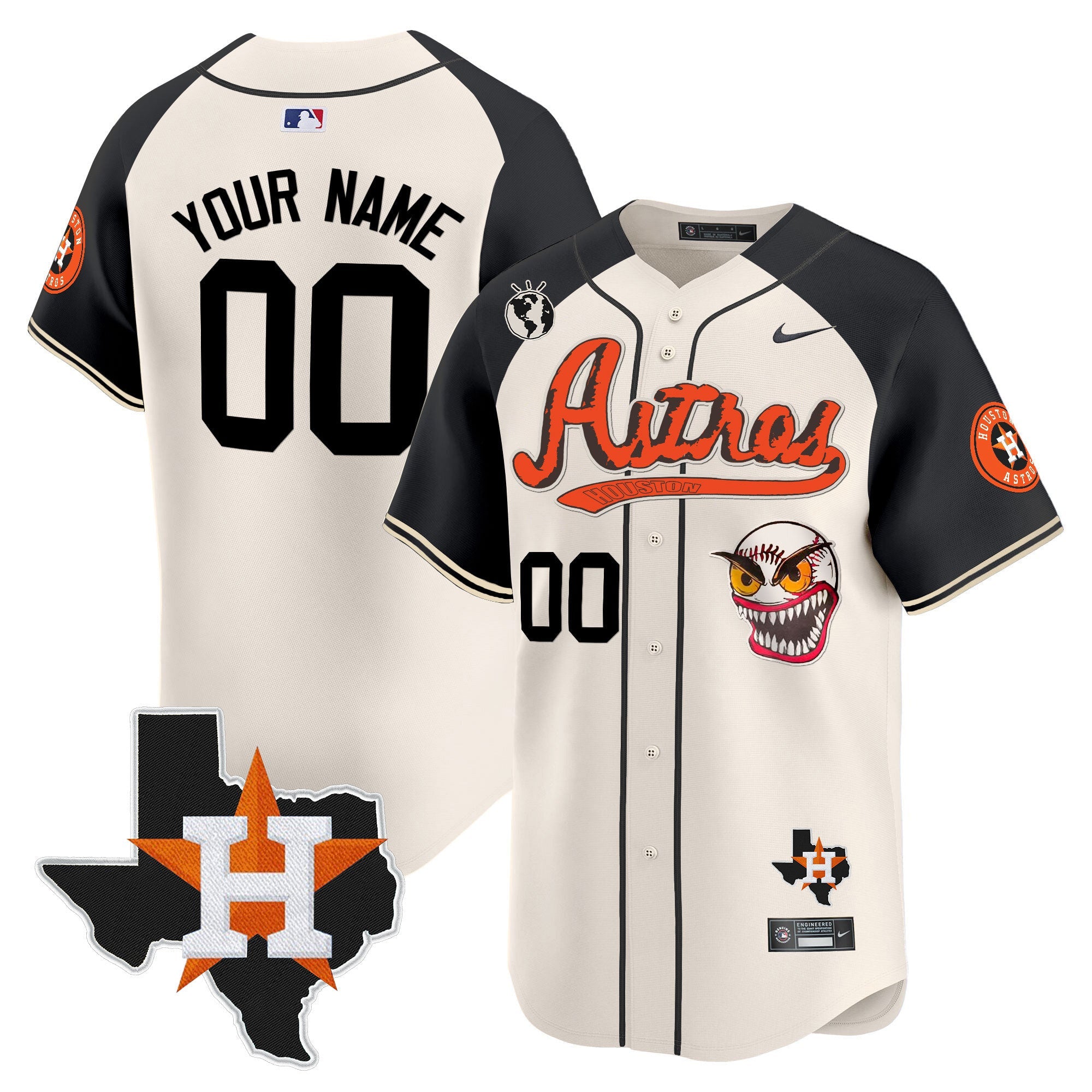 Houston Cactus Jack Style Vapor Premier Limited Custom Jersey V2 – Stitched