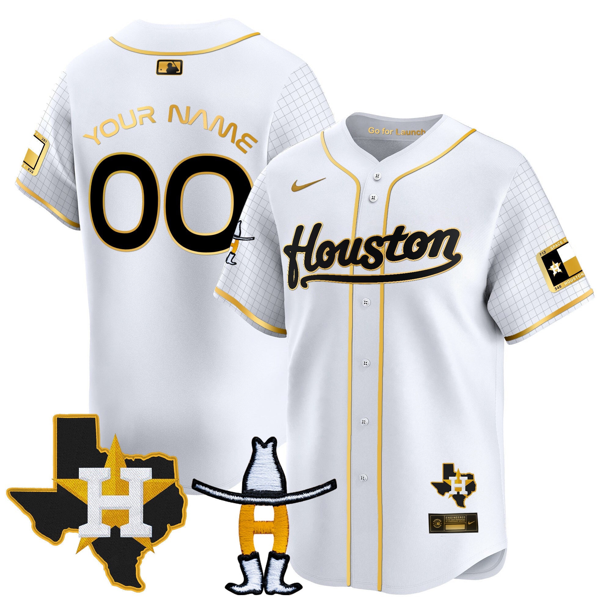 Space City Houston Rodeo Patch Vapor Premier Limited Jersey