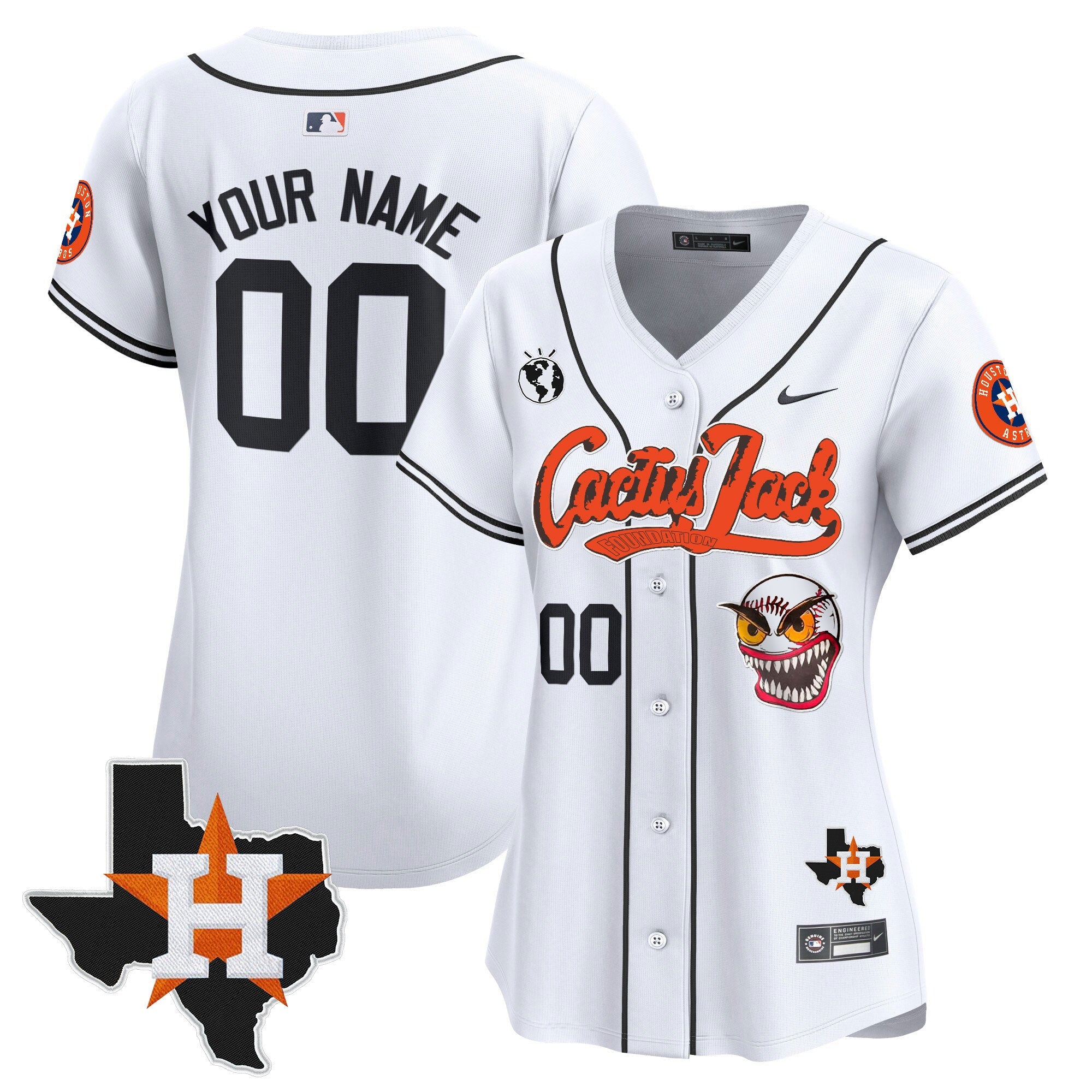 Houston Cactus Jack Patch Vapor Premier Limited Custom Jersey V6 – Stitched