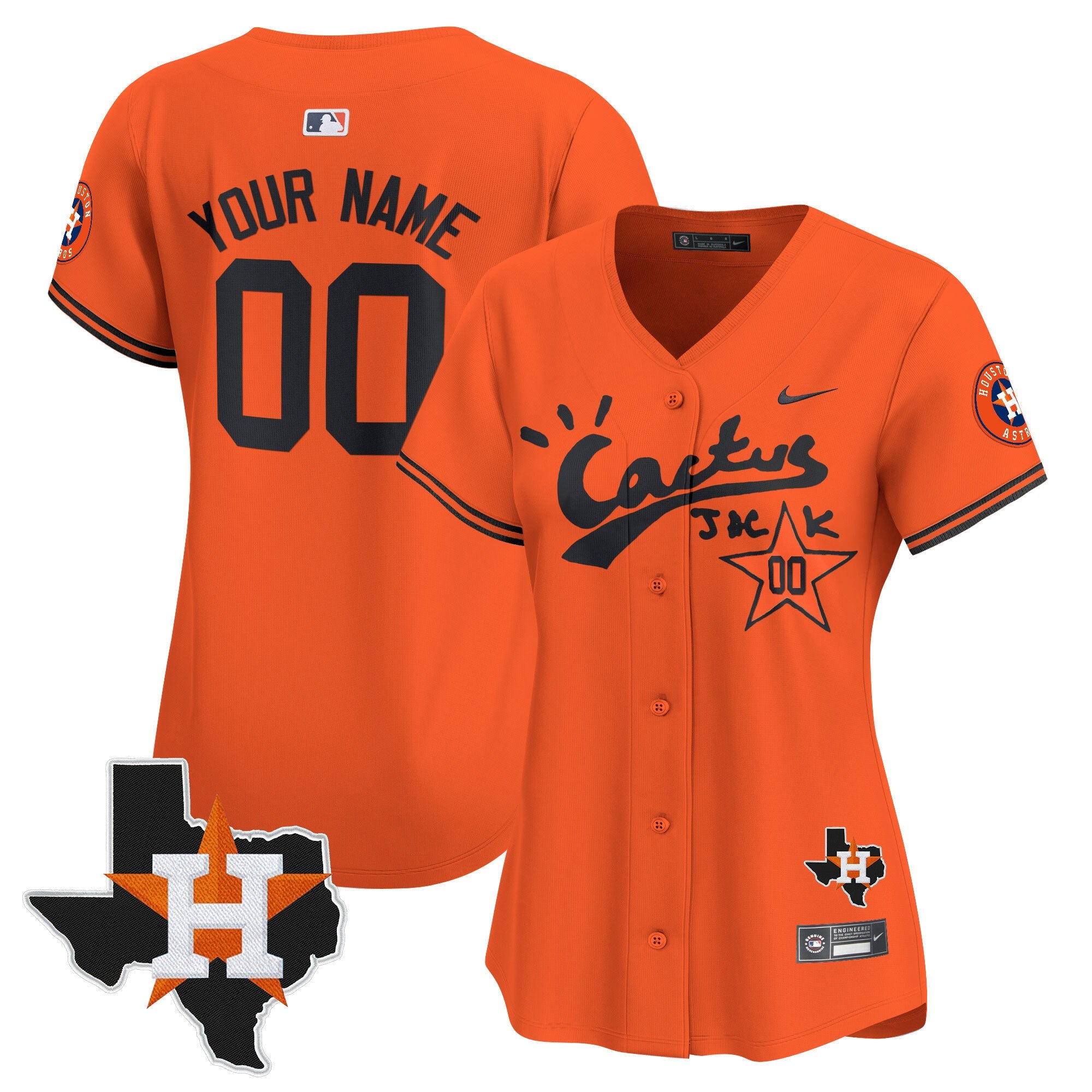 Houston Cactus Jack Patch Vapor Premier Limited Custom Jersey V7 – Stitched