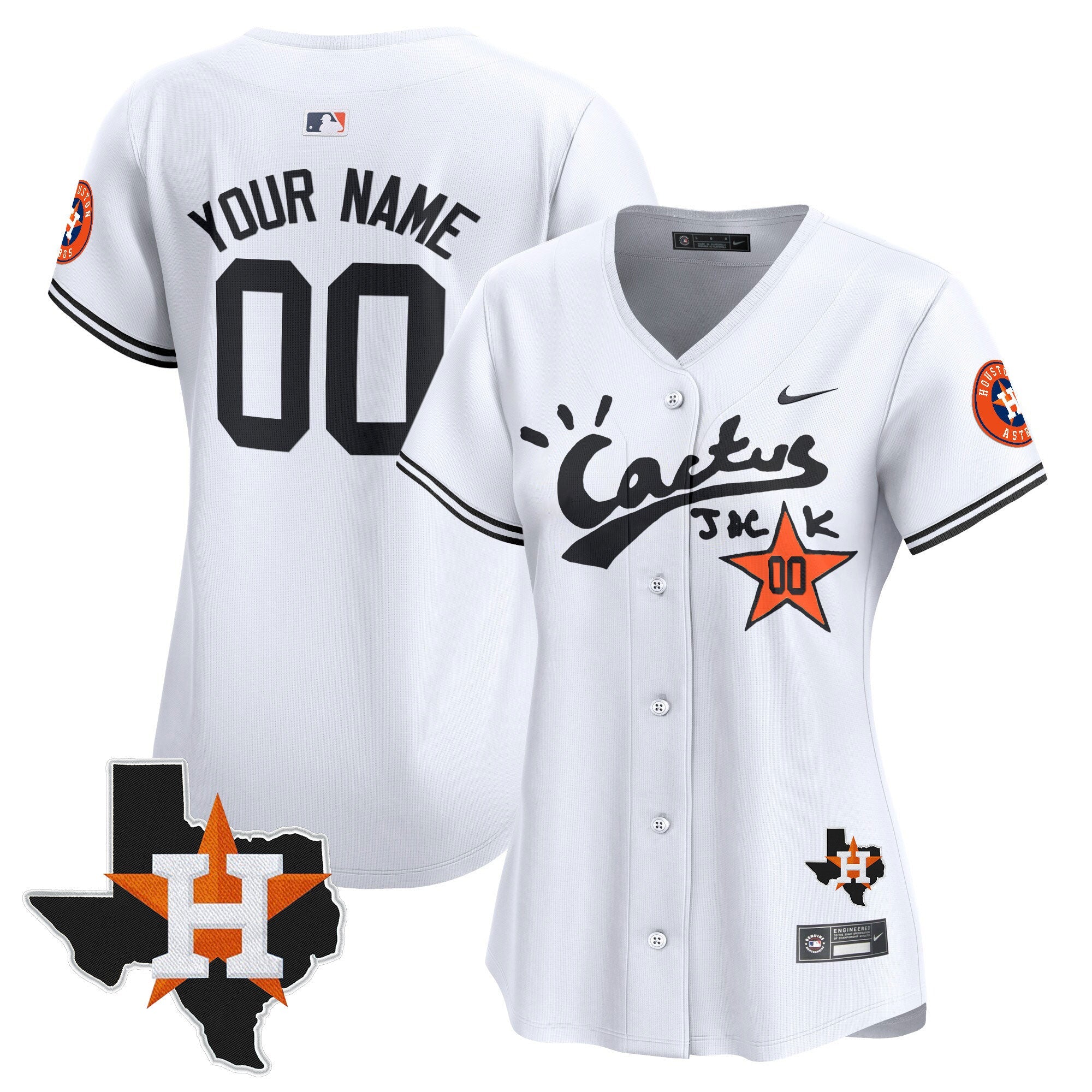 Houston Cactus Jack Patch Vapor Premier Limited Custom Jersey V7 – Stitched