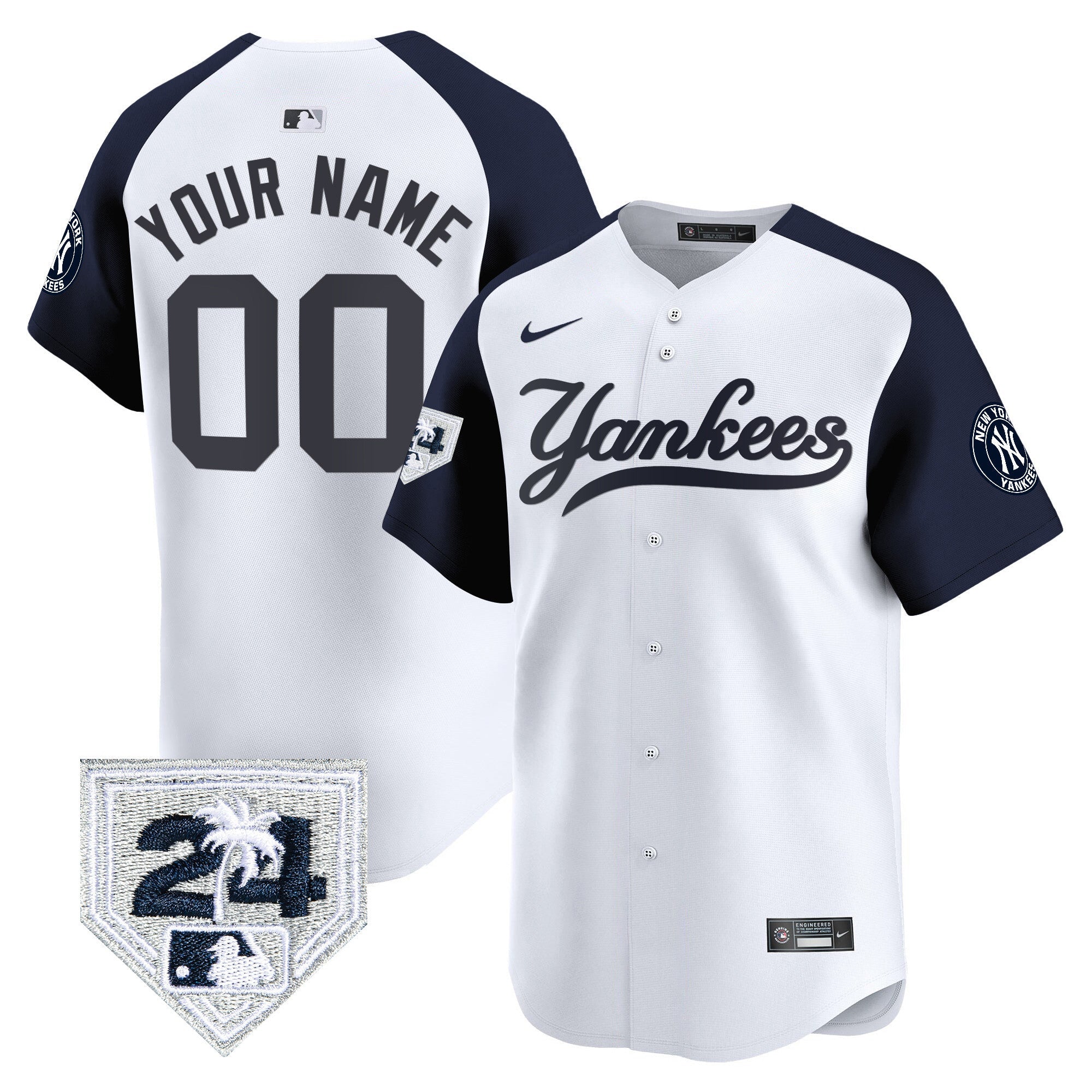 New York 2024 Spring Training Patch Vapor Premier Limited Custom Jersey V6