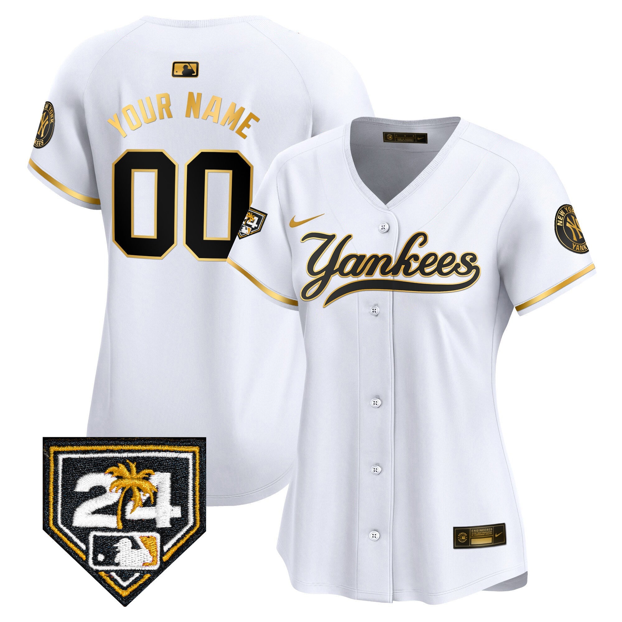New York 2024 Spring Training Patch Vapor Premier Limited Custom Jersey V6