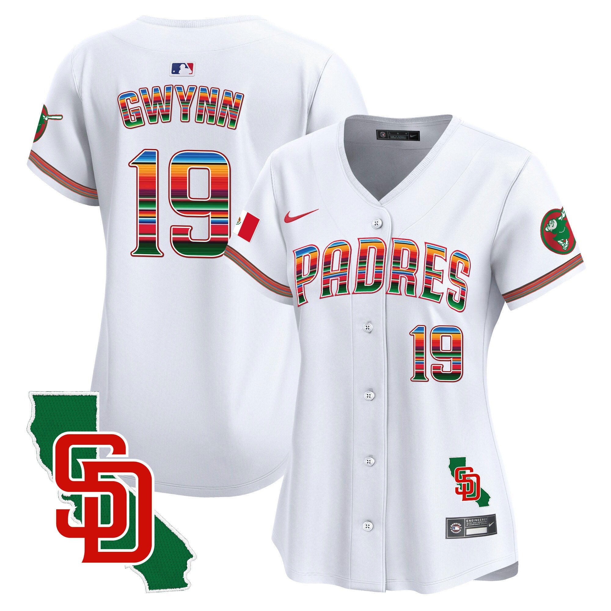 Women’s Mexico California Patch Vapor Premier Limited Jersey