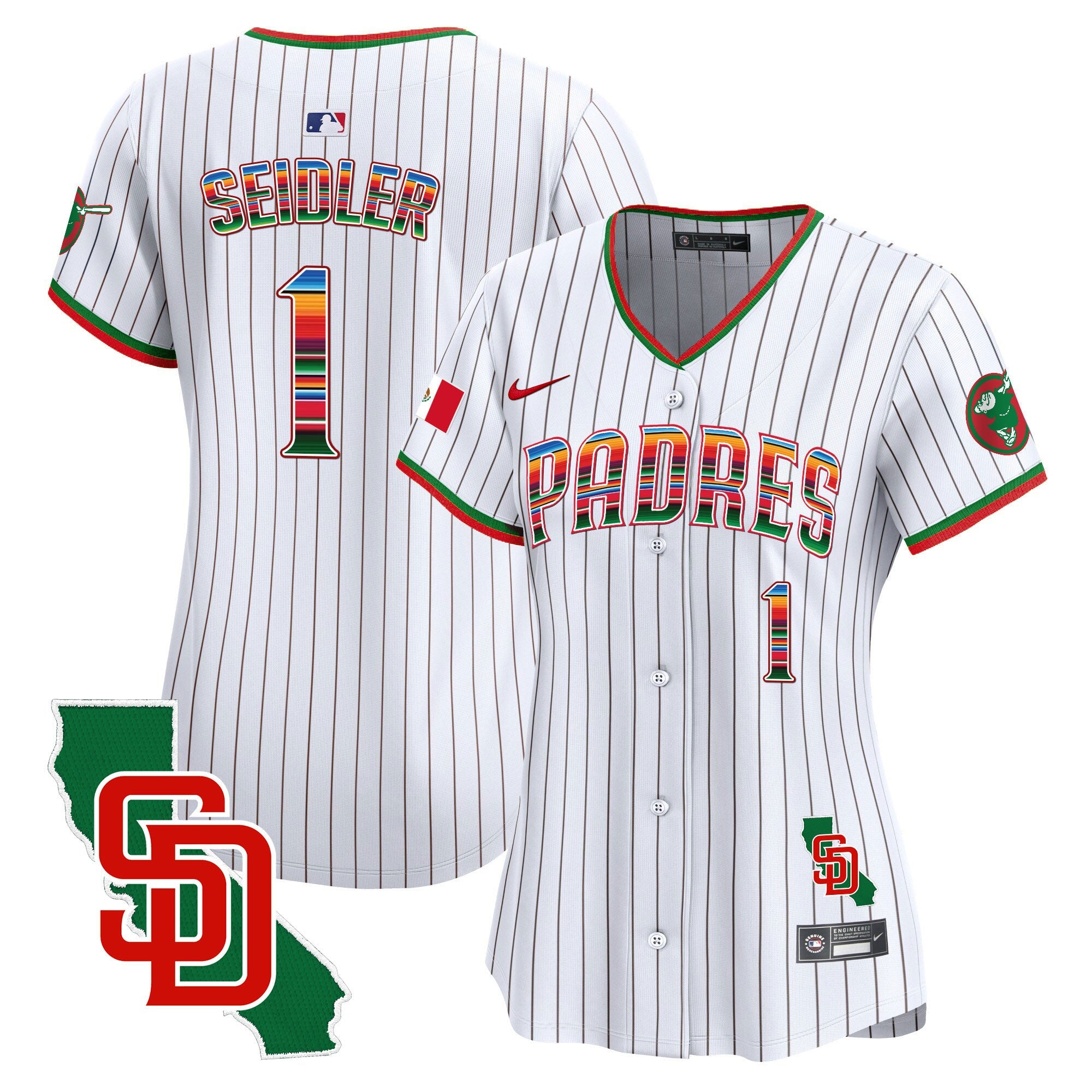 Women’s Mexico California Patch Vapor Premier Limited Jersey