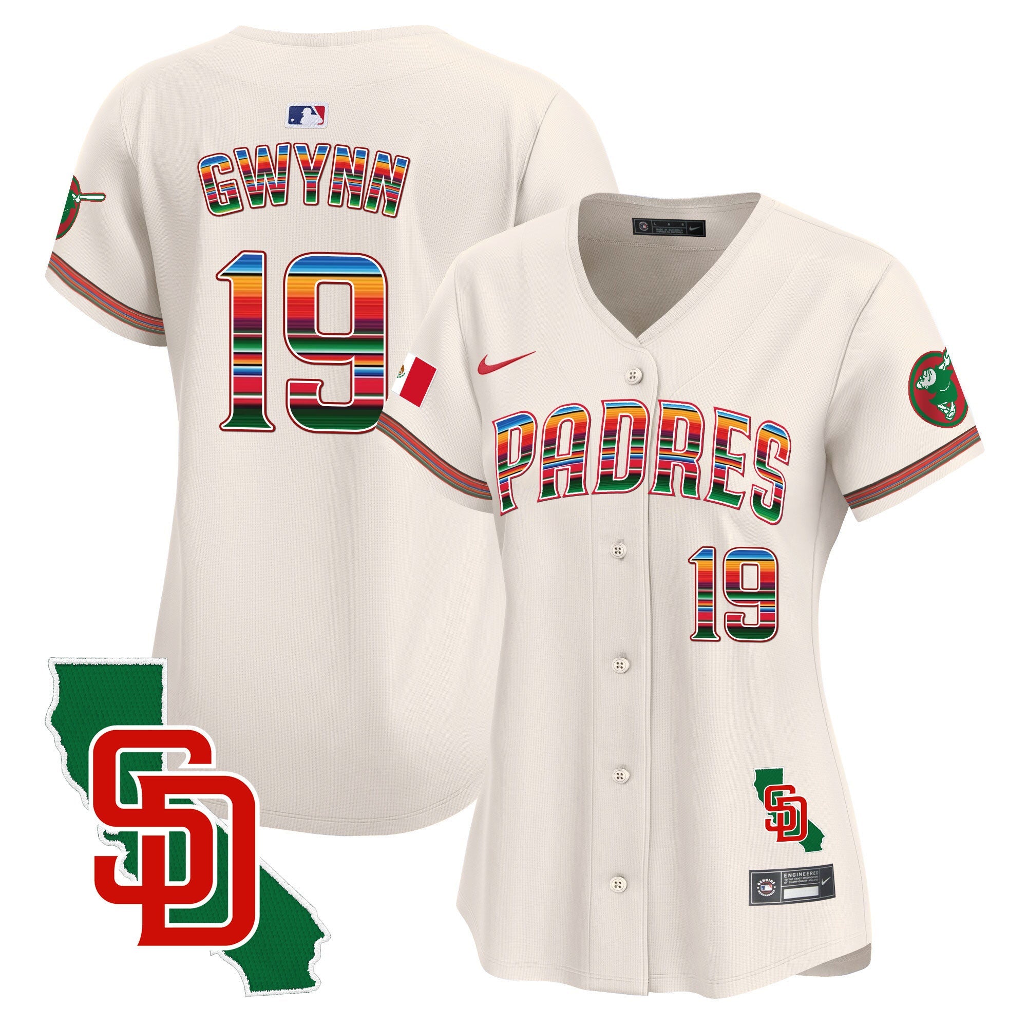 Women’s Mexico California Patch Vapor Premier Limited Jersey
