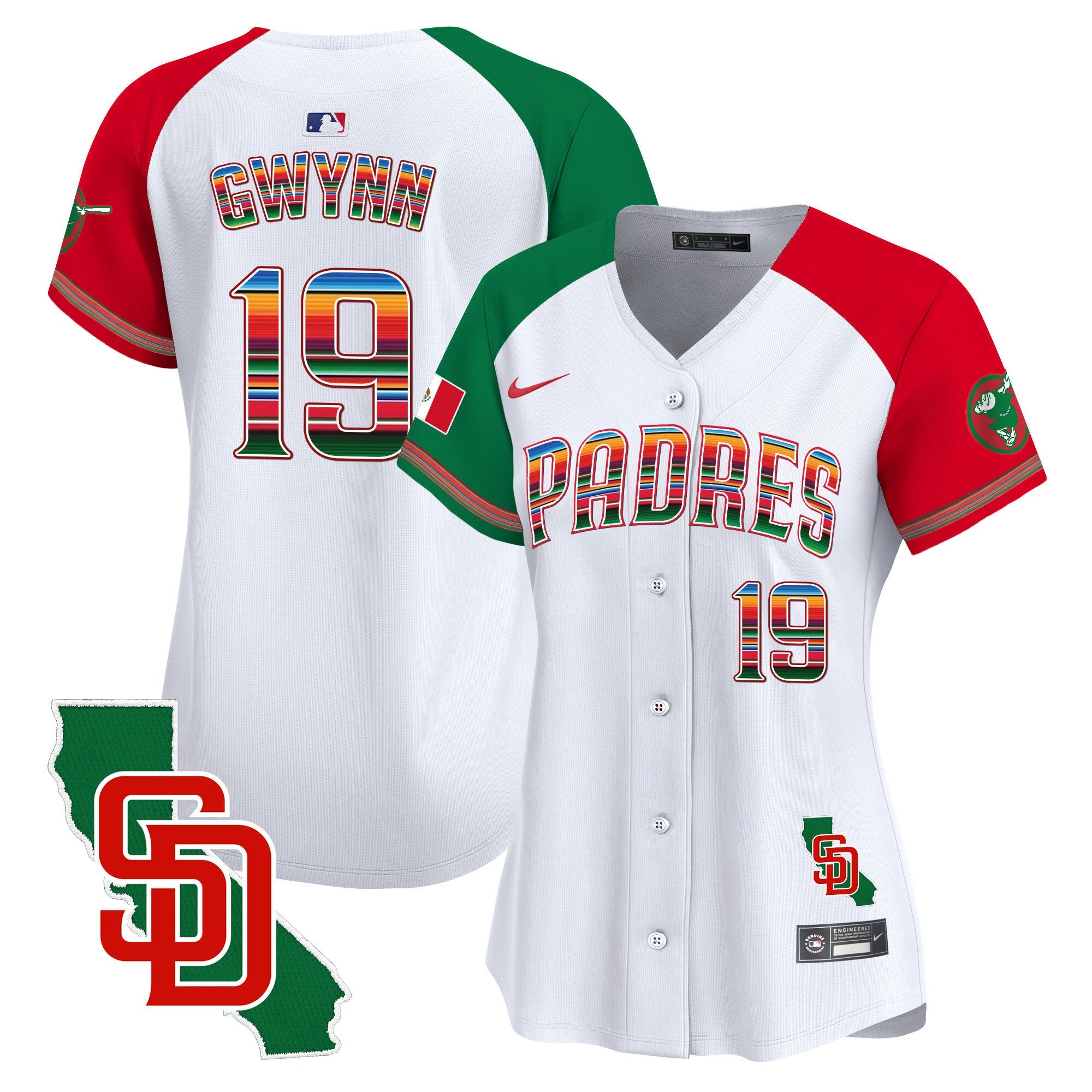 Women’s Mexico California Patch Vapor Premier Limited Jersey