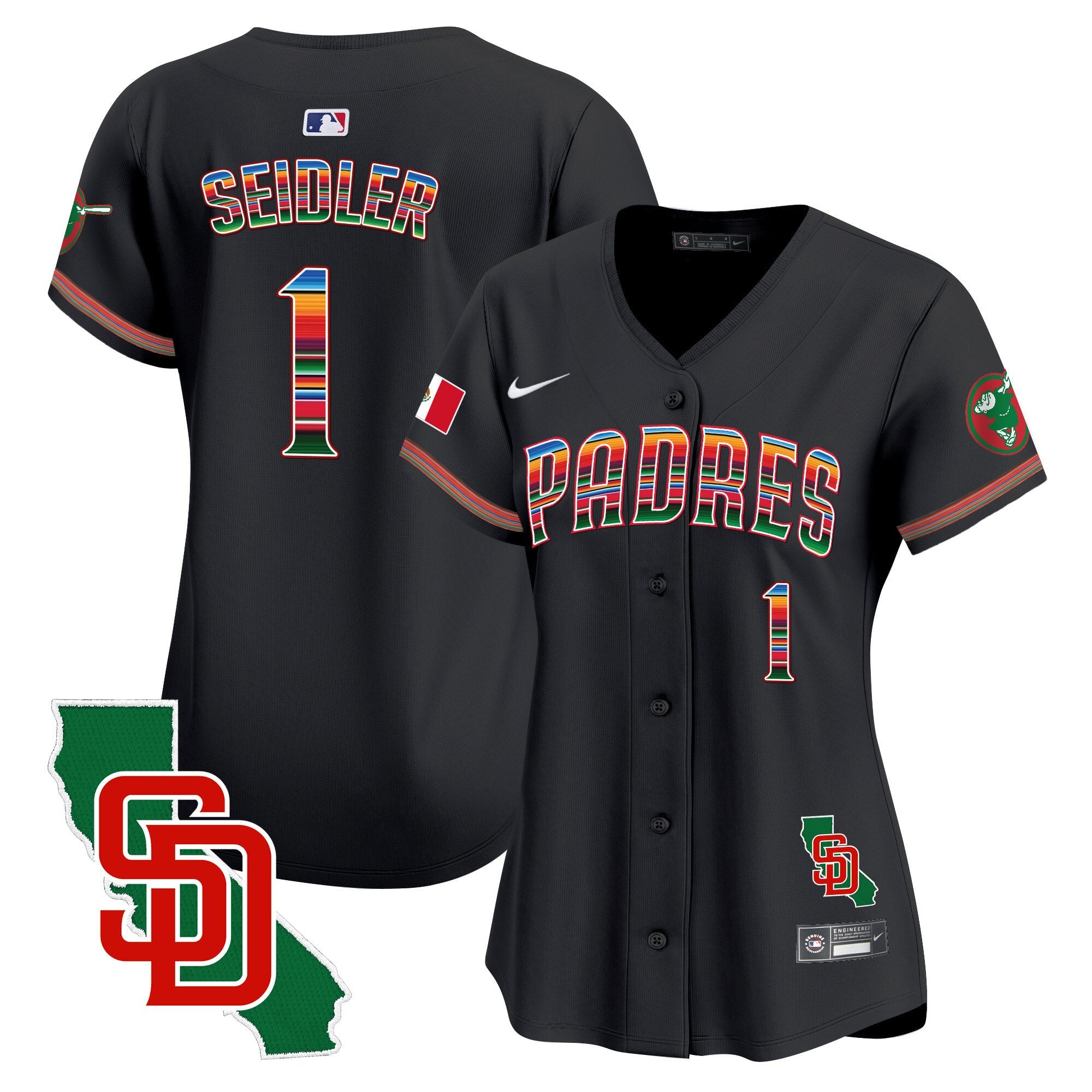 Women’s Mexico California Patch Vapor Premier Limited Jersey