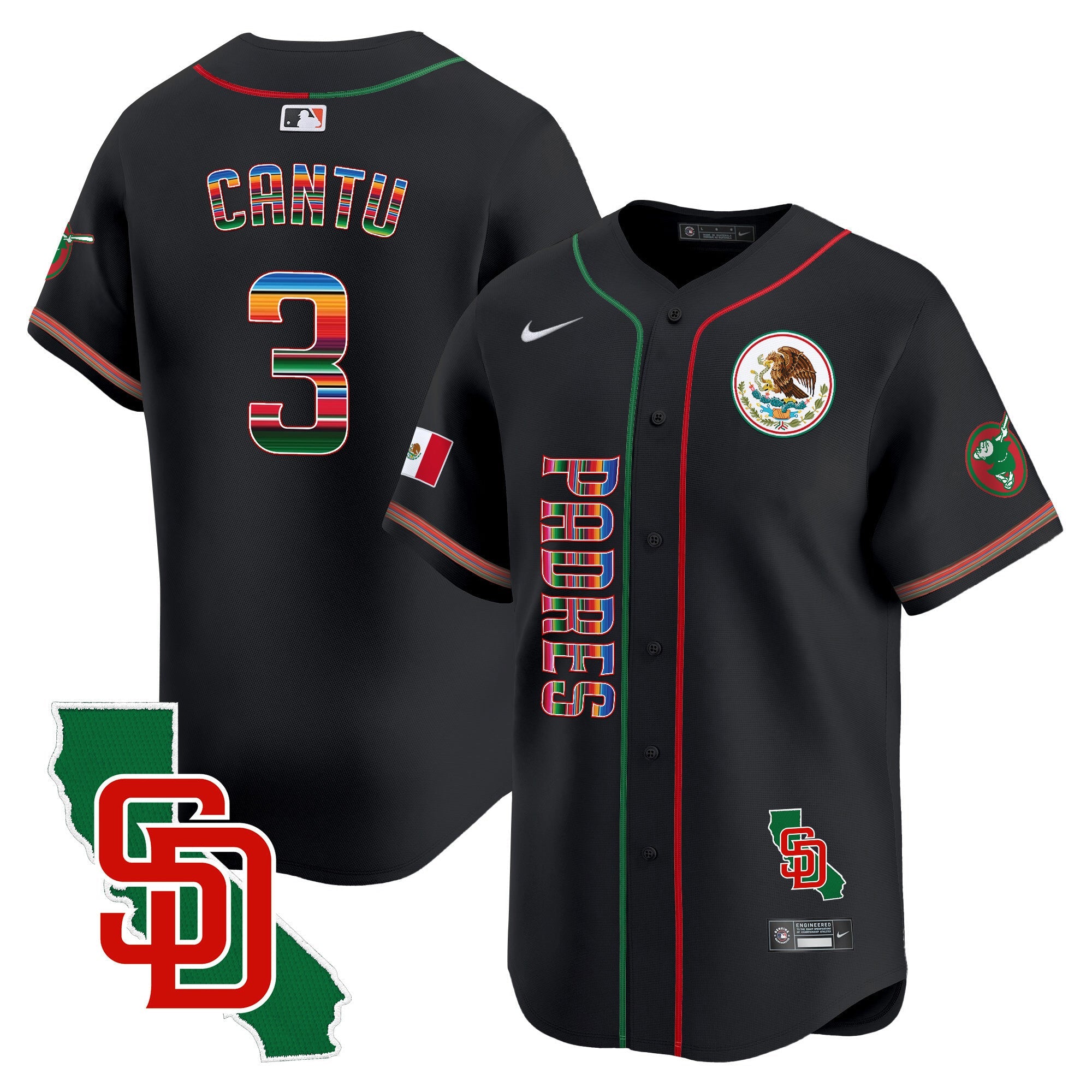 Men’s Mexico California Patch Vapor Premier Limited Jersey V2