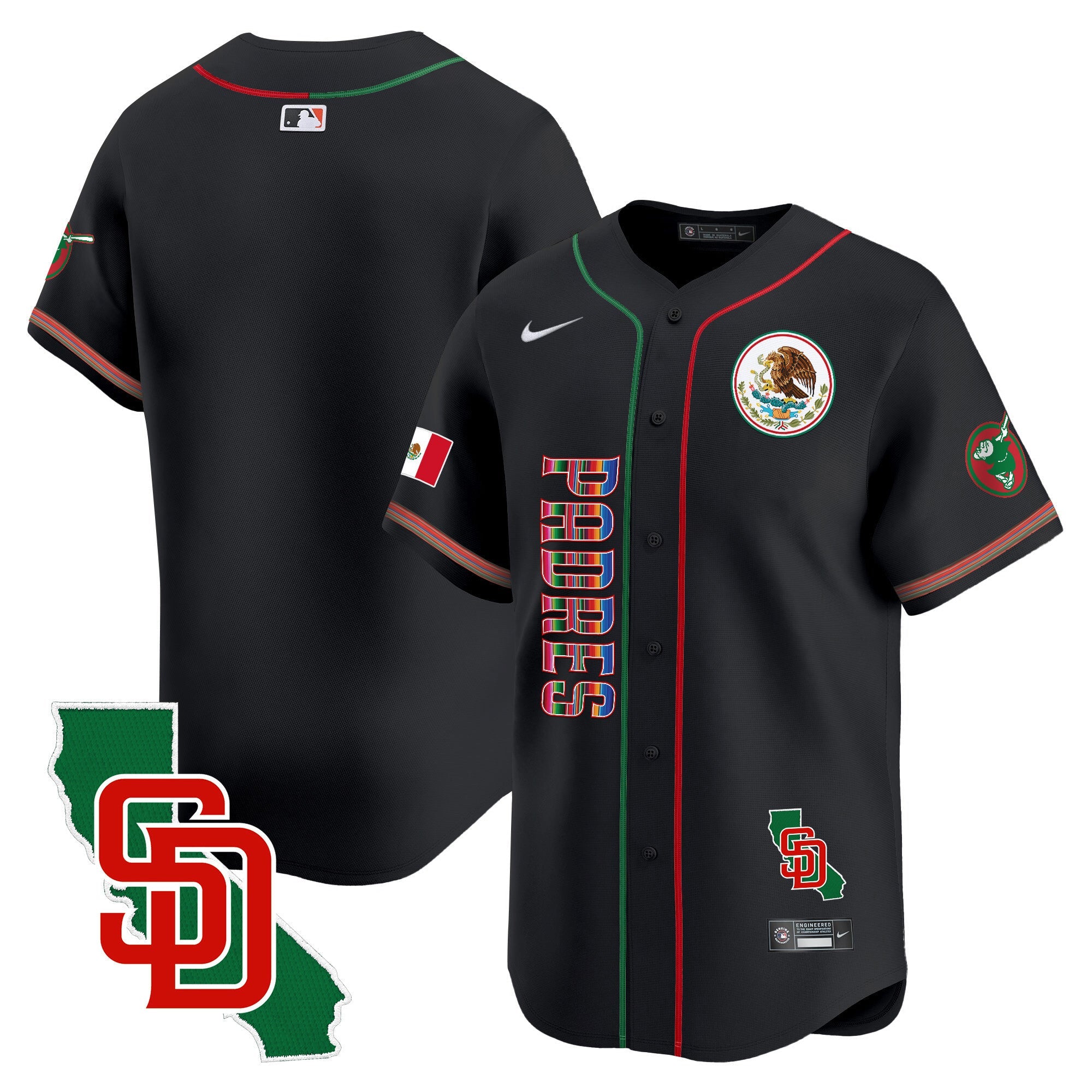Men’s Mexico California Patch Vapor Premier Limited Jersey V2