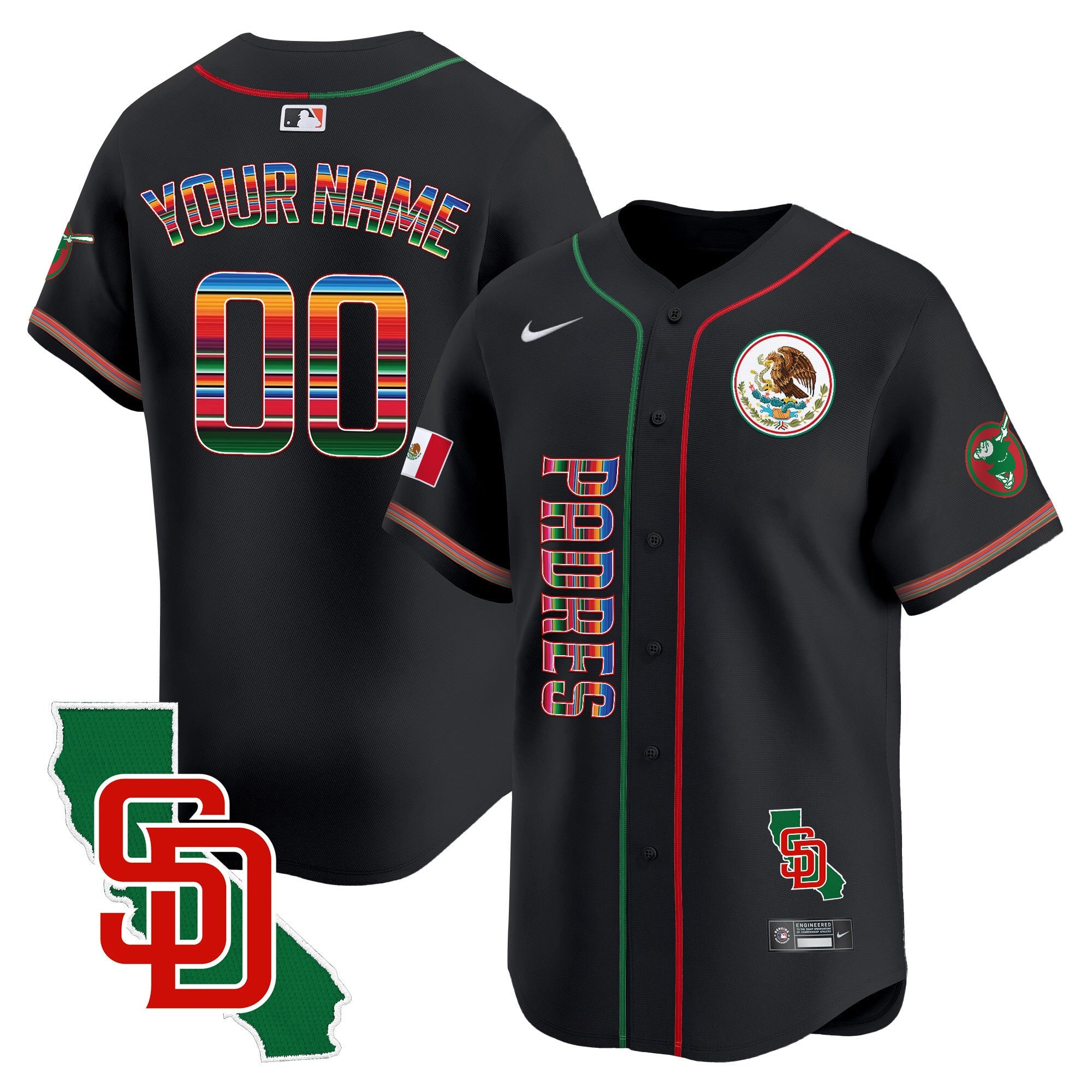 Mexico California Patch Vapor Premier Limited Custom Jersey V2