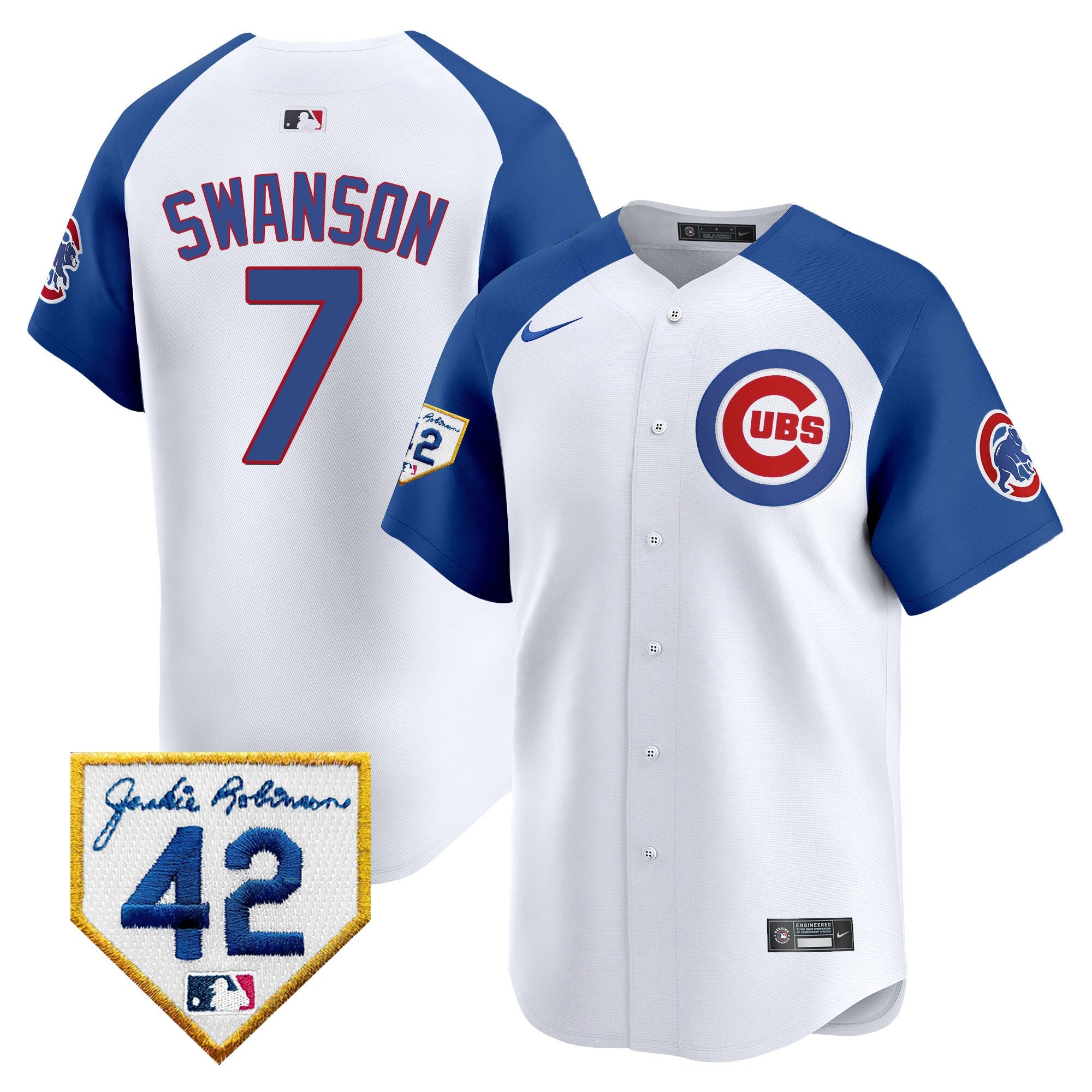 Men’s Chicago 2024 Jackie Robinson Patch Vapor Premier Limited Jersey V2