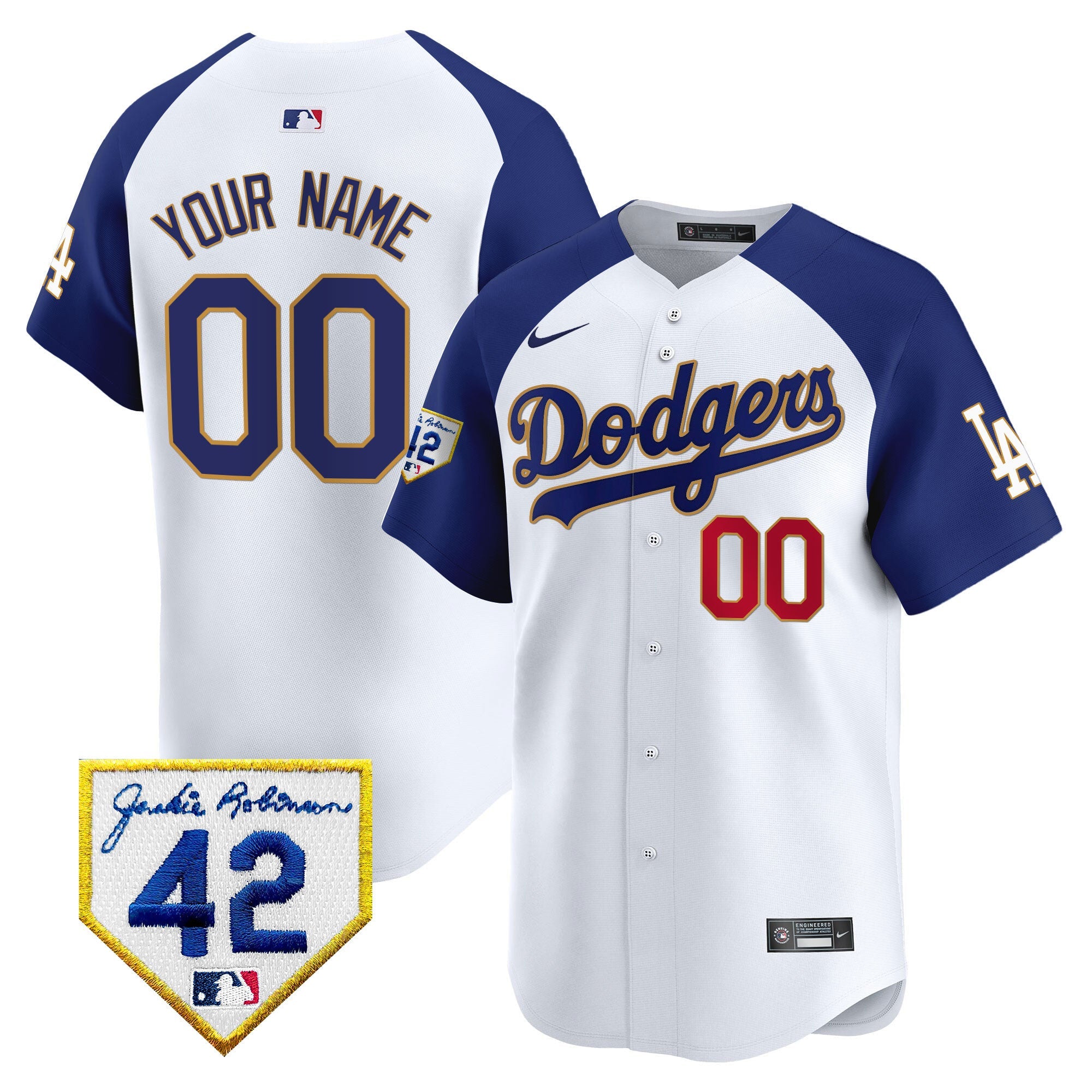 2024 Jackie Robinson Patch Vapor Premier Limited Custom Jersey