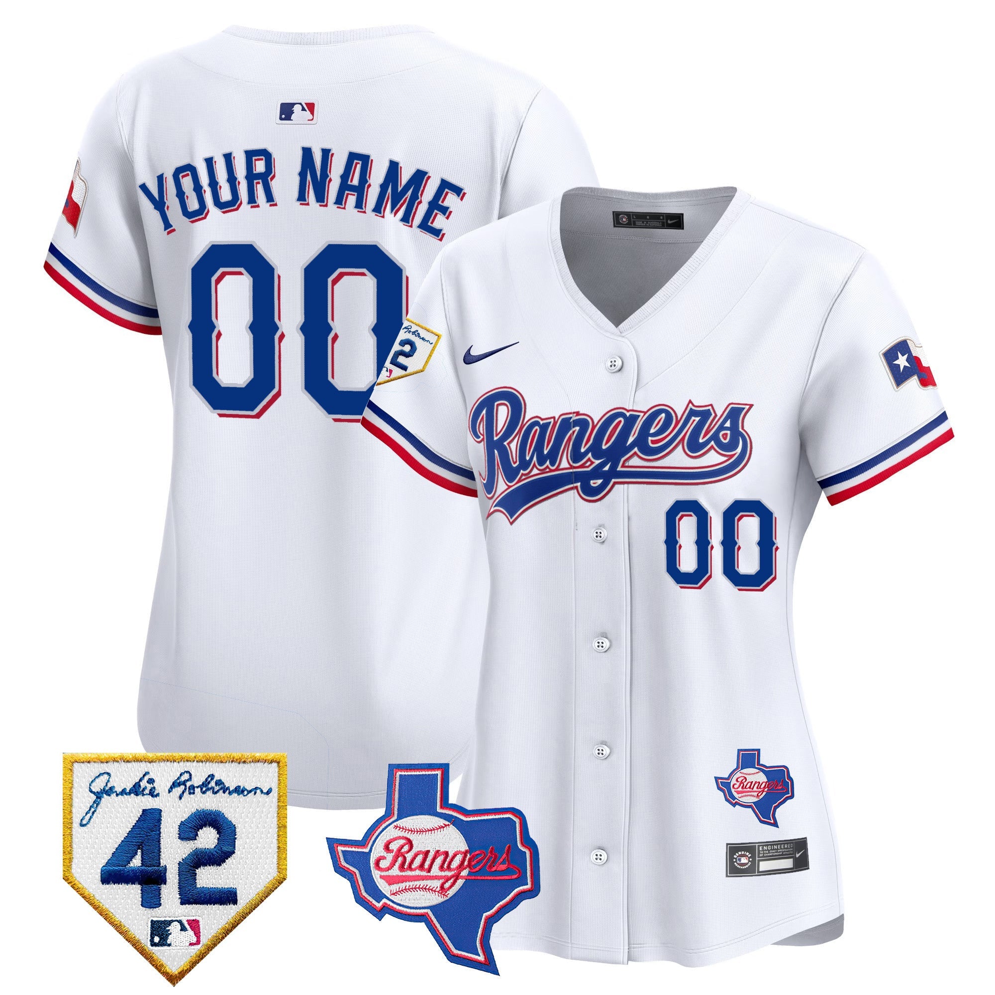 Texas 2024 Jackie Robinson Patch Vapor Premier Limited Custom Jersey