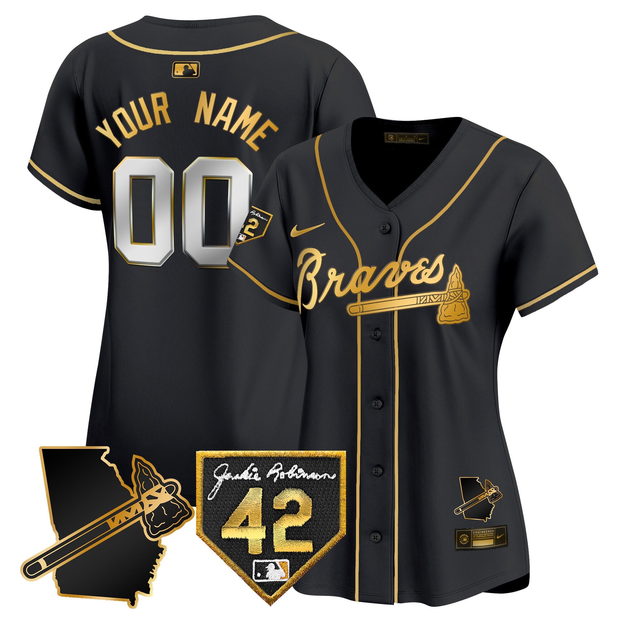 Atlanta 2024 Robinson & Georgia Patch Vapor Premier Limited Custom Jersey