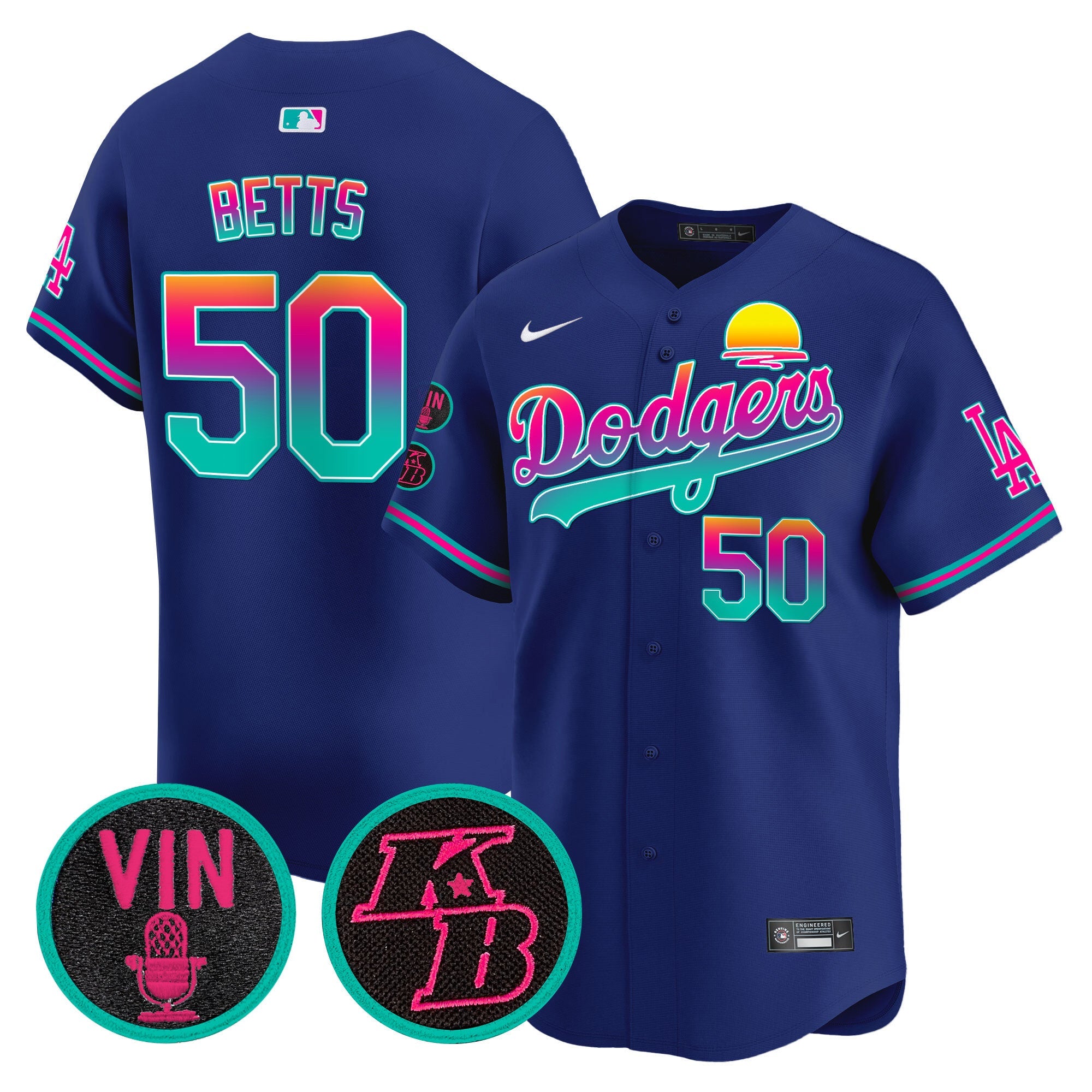 Men’s Vin & Kobe Patch Gold Trim Vapor Premier Limited Jersey