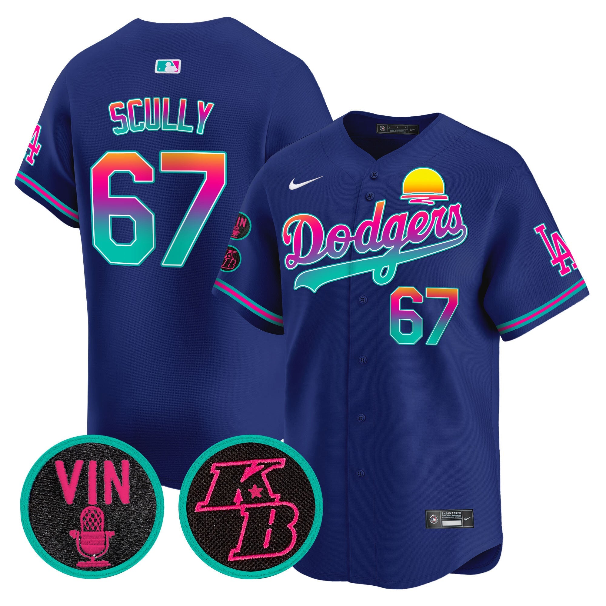 Men’s Vin & Kobe Patch Gold Trim Vapor Premier Limited Jersey