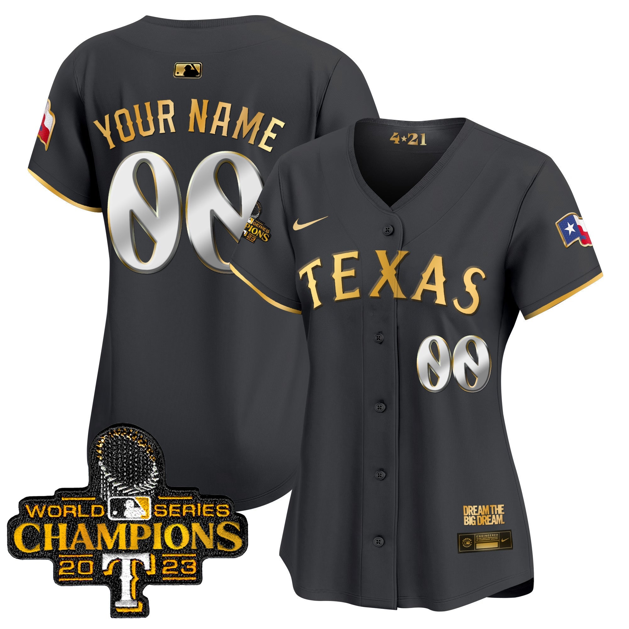 Texas 2023 World Series Champions City Connect Vapor Premier Limited Custom Jersey