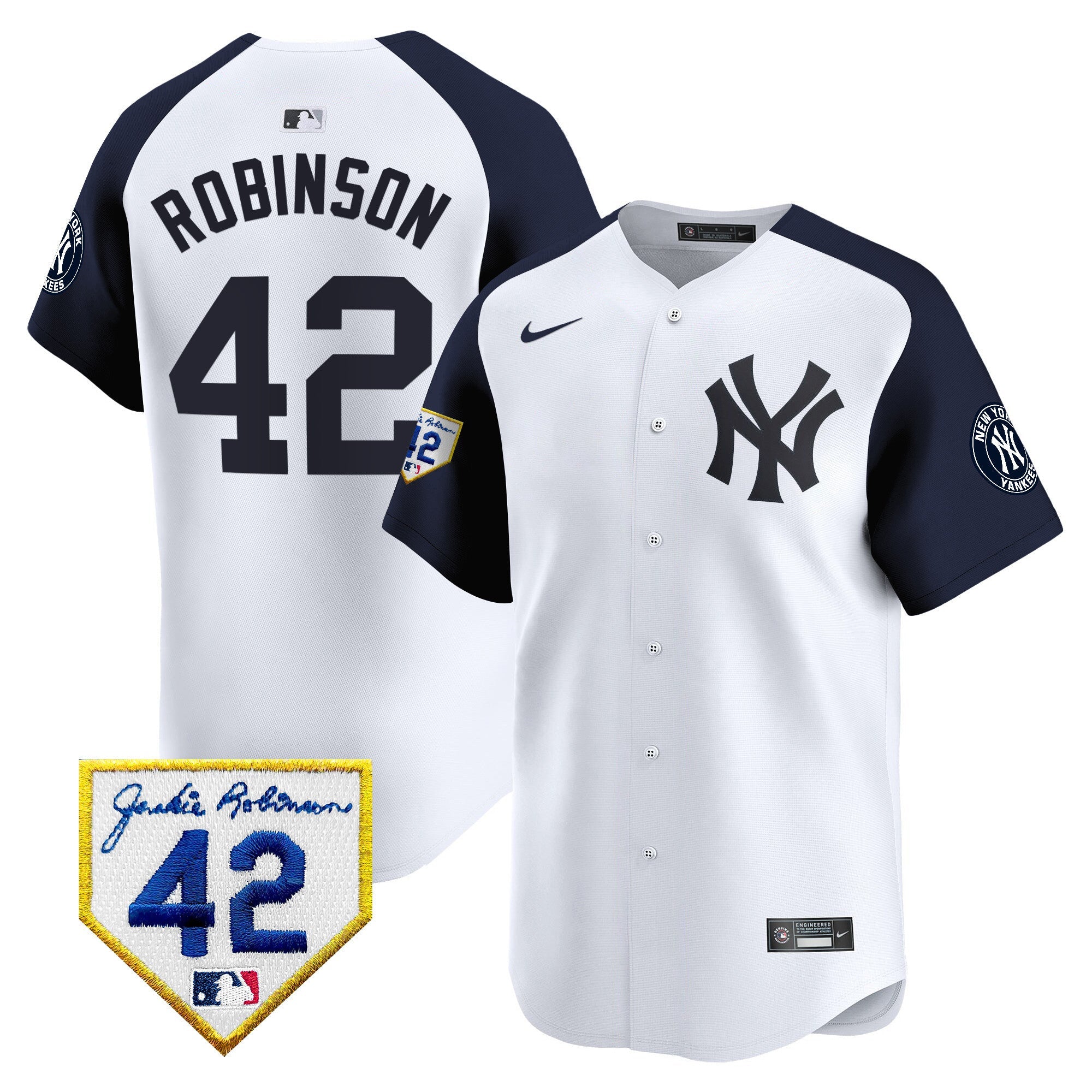 Men’s New York 2024 Jackie Robinson Patch Vapor Premier Limited Jersey