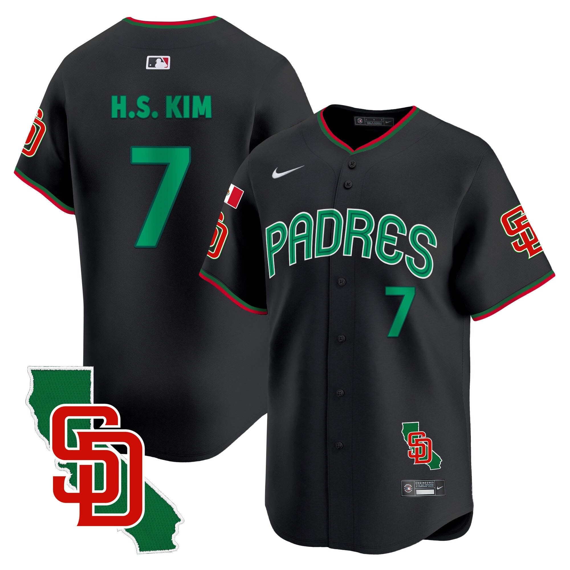 Men’s Mexico California Patch Vapor Premier Limited Jersey V4