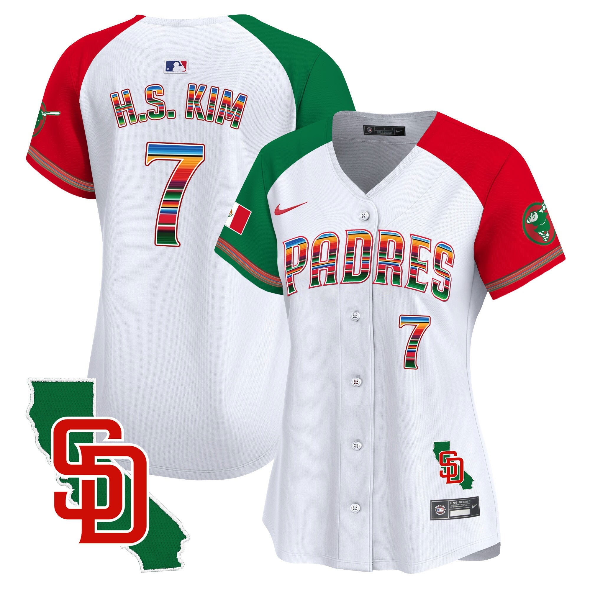 Women’s Mexico California Patch Vapor Premier Limited Jersey