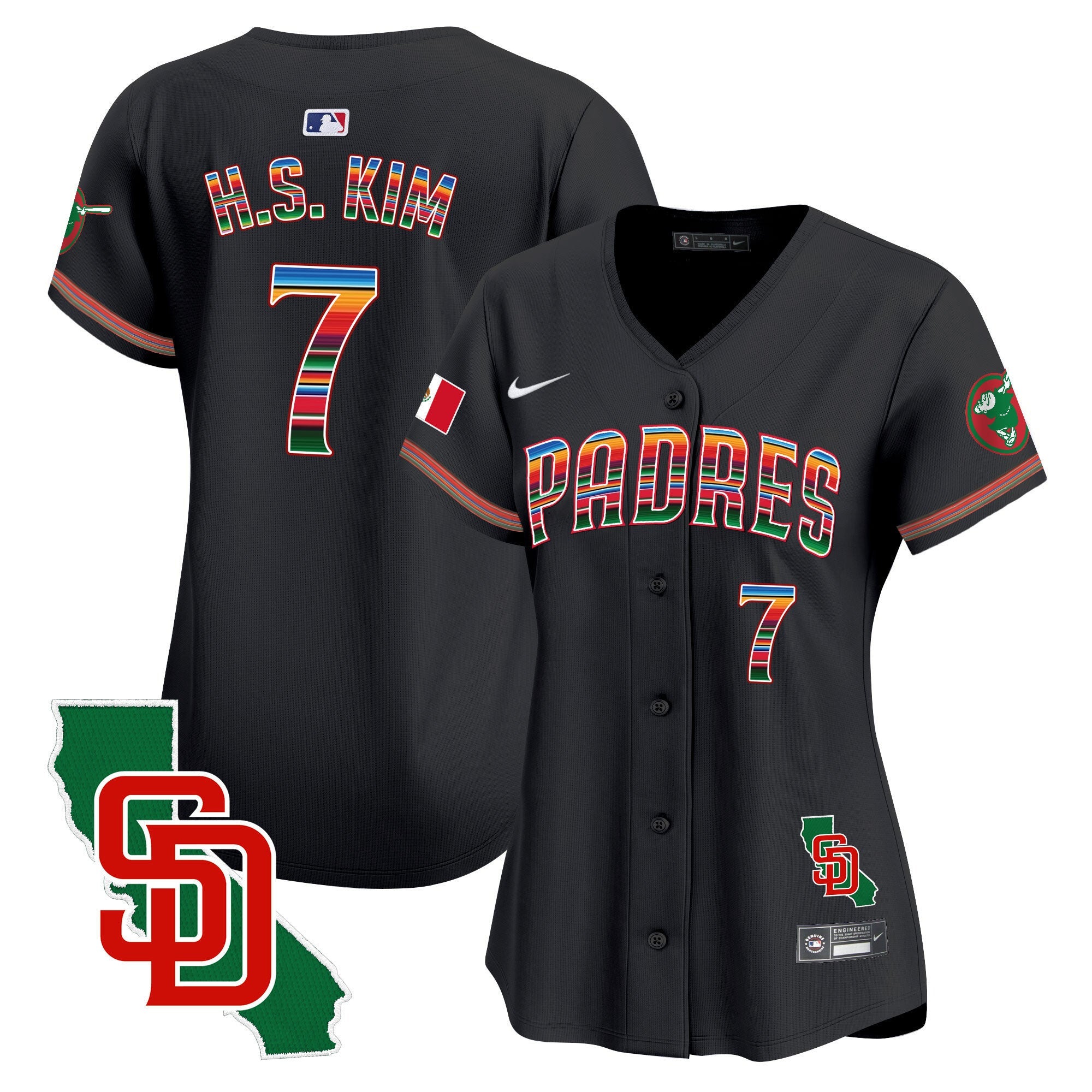 Women’s Mexico California Patch Vapor Premier Limited Jersey