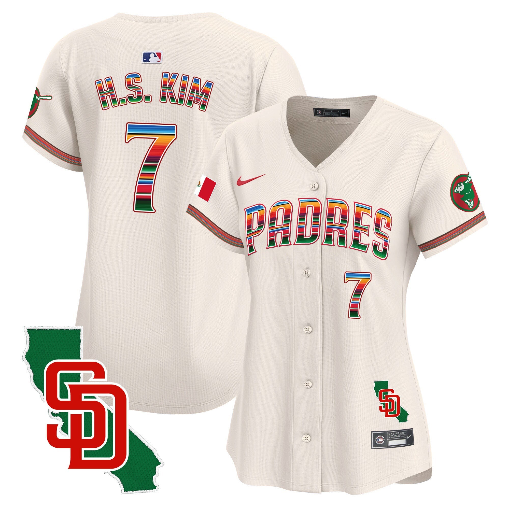 Women’s Mexico California Patch Vapor Premier Limited Jersey