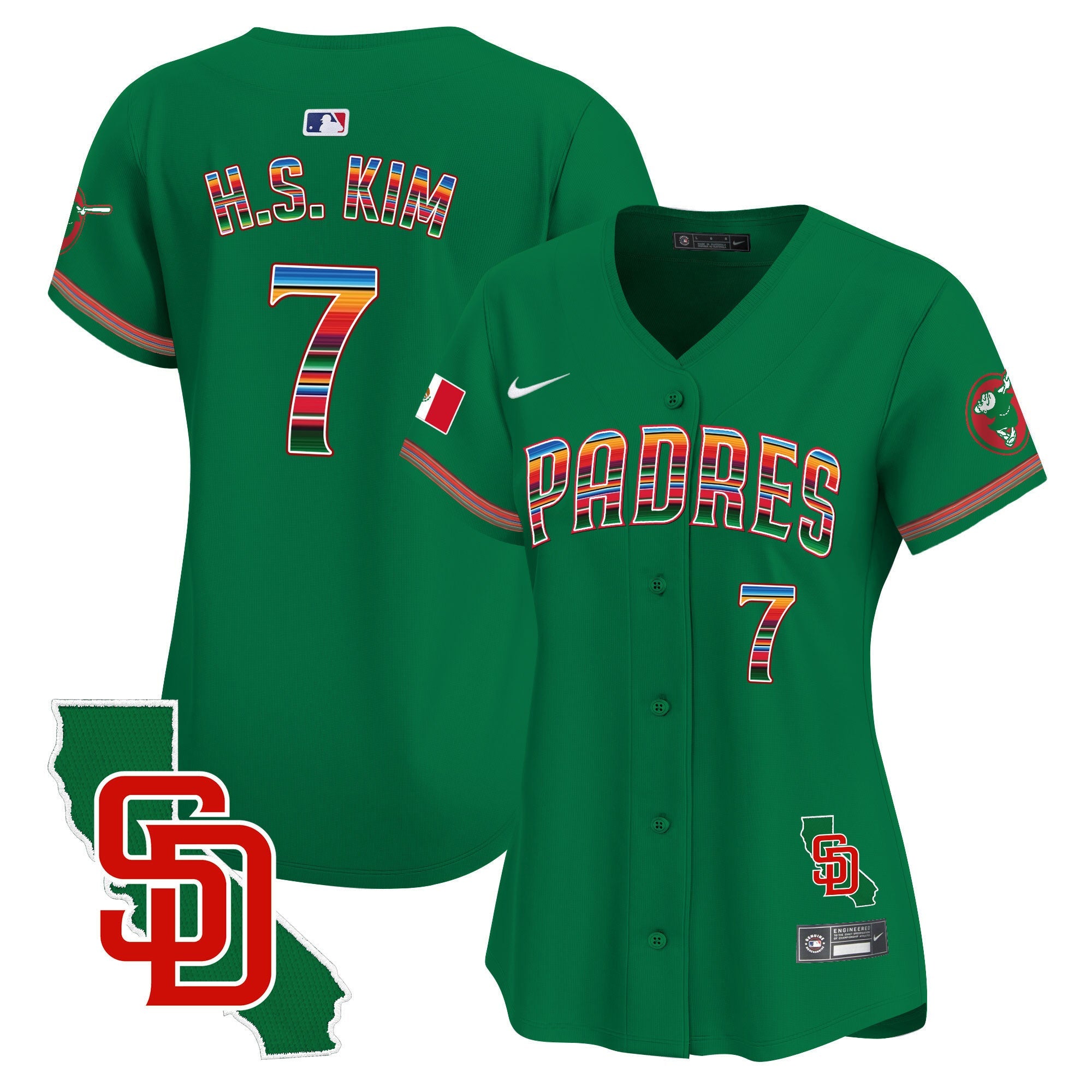 Women’s Mexico California Patch Vapor Premier Limited Jersey