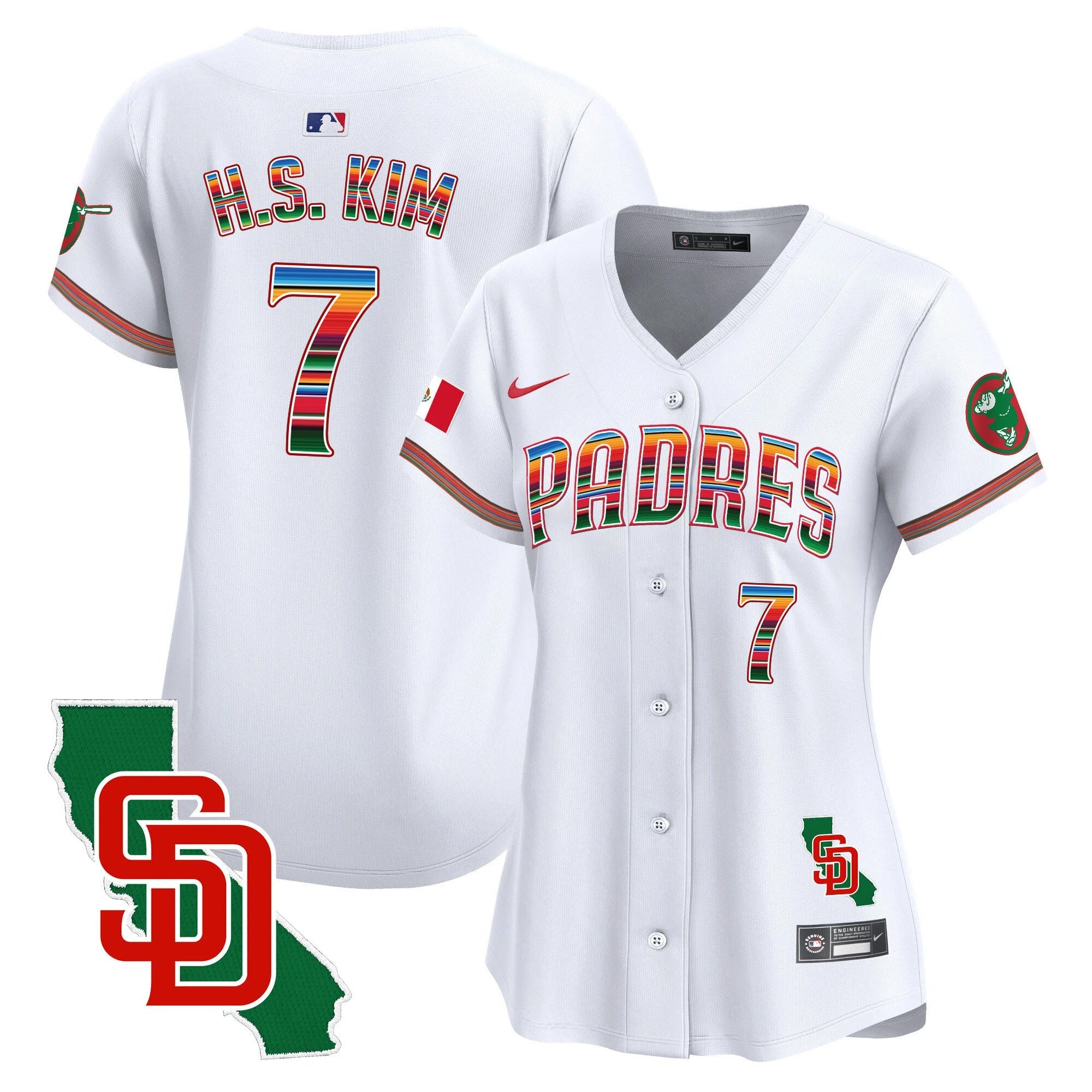 Women’s Mexico California Patch Vapor Premier Limited Jersey