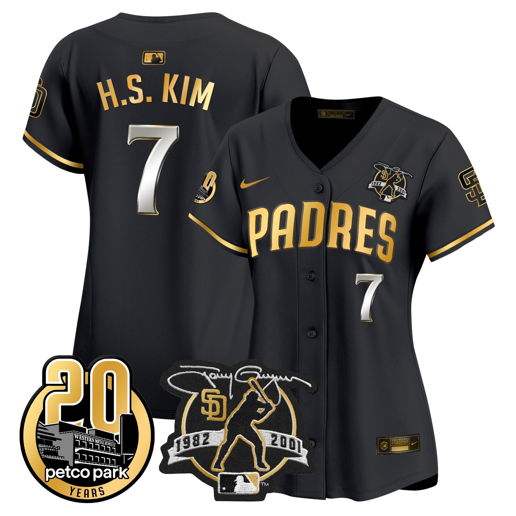Women’s Tony Gwynn & Petco Park 20th Patch Vapor Premier Limited Jersey