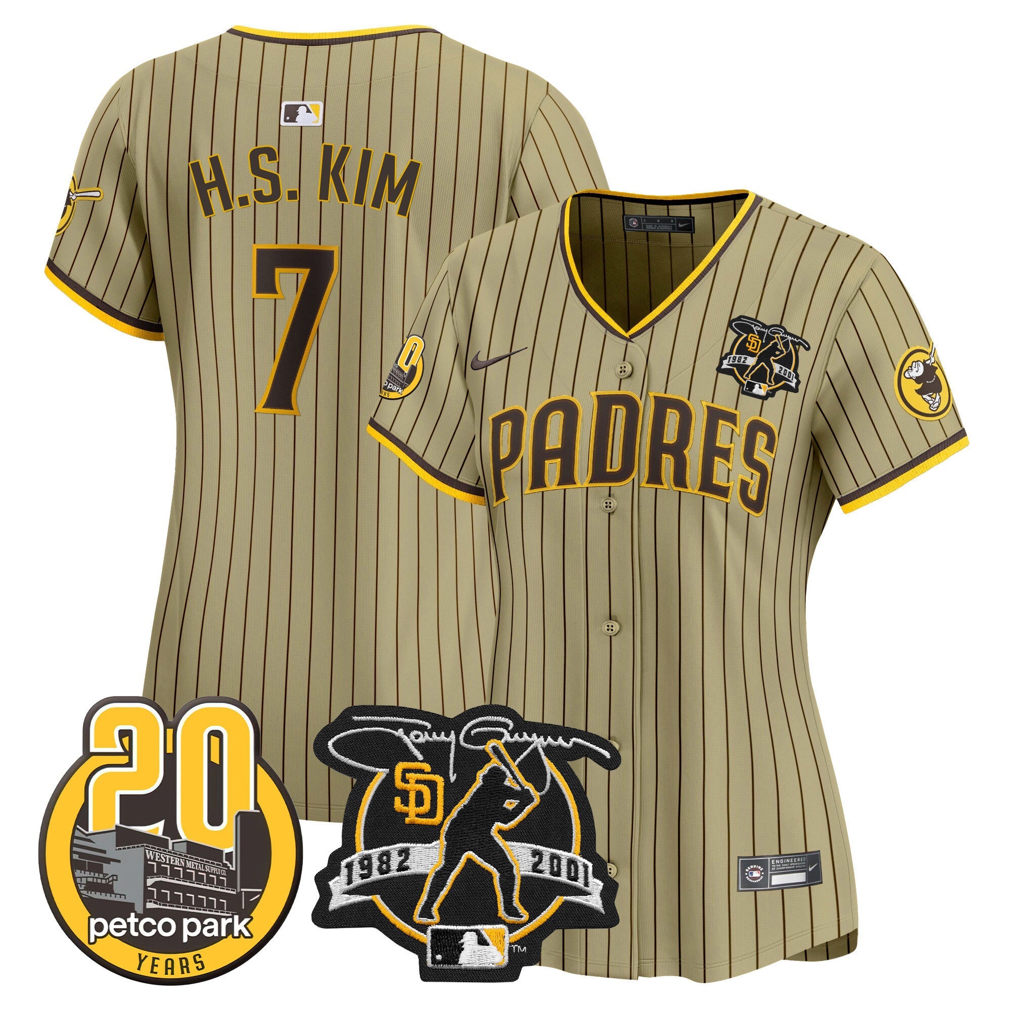 Women’s Tony Gwynn & Petco Park 20th Patch Vapor Premier Limited Jersey