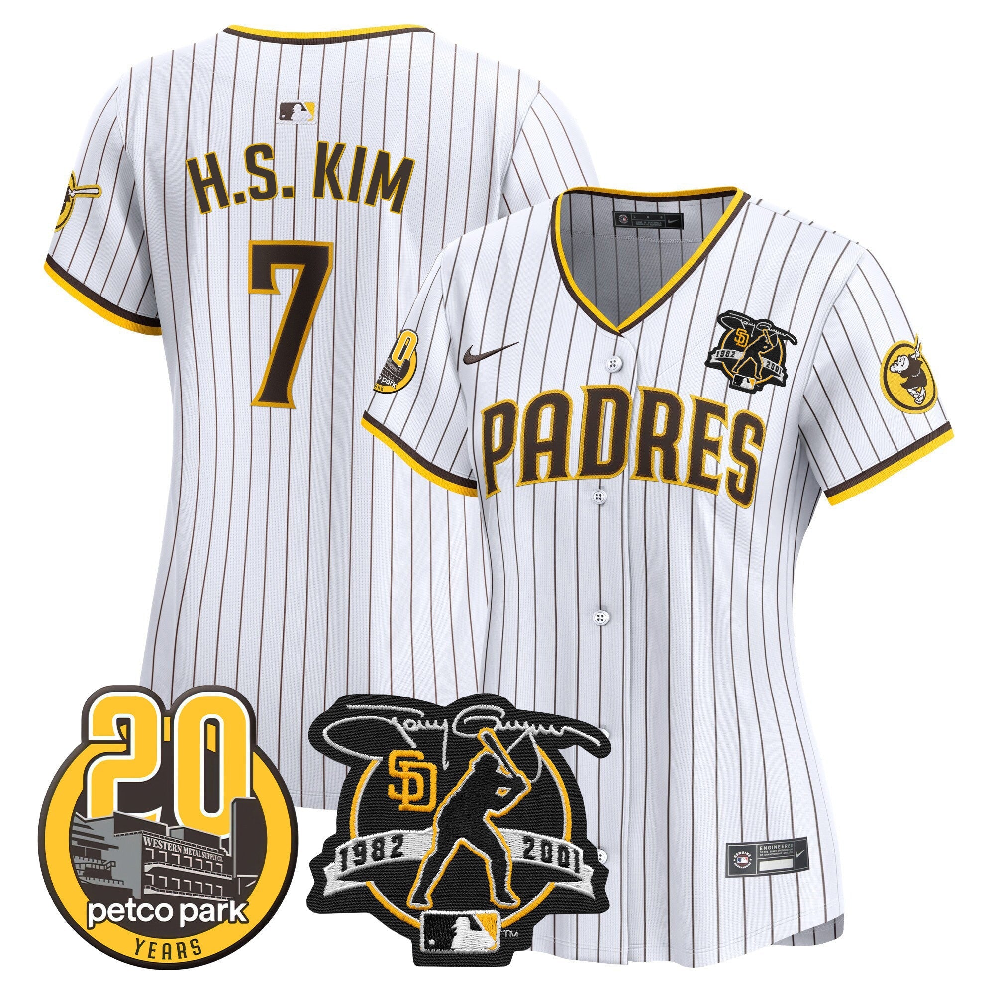 Women’s Tony Gwynn & Petco Park 20th Patch Vapor Premier Limited Jersey