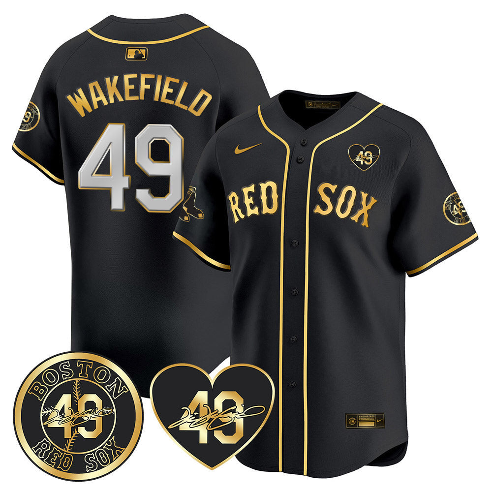 Men’s Tim Wakefield Memorial Patch Vaper Premier Limited Jersey – All Stitched