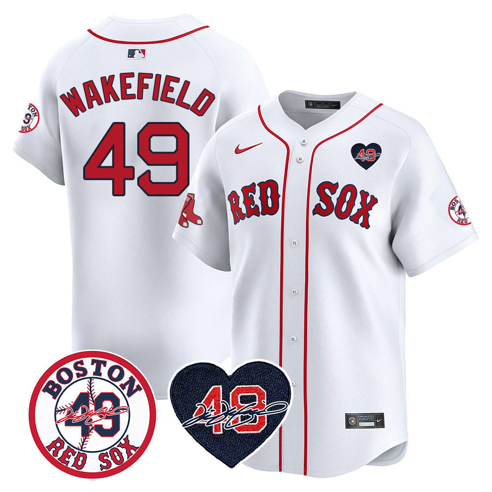 Men’s Tim Wakefield Memorial Patch Vaper Premier Limited Jersey – All Stitched