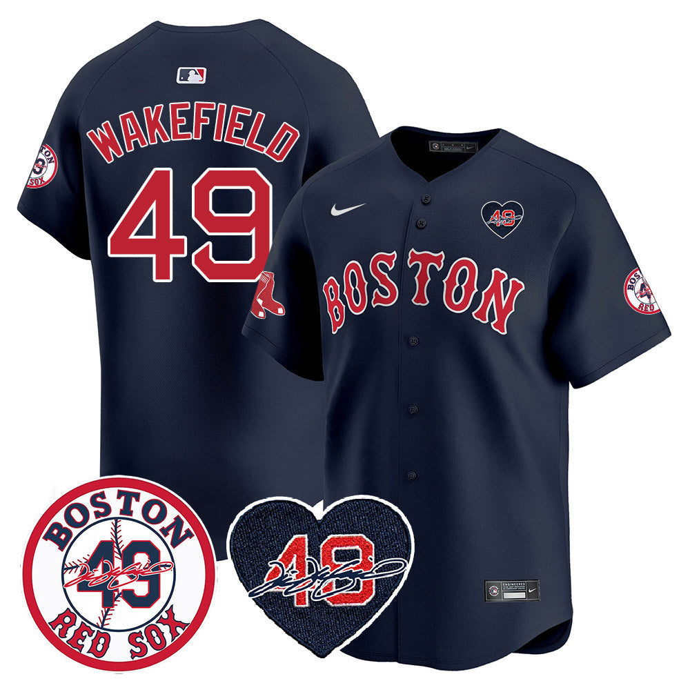 Men’s Tim Wakefield Memorial Patch Vaper Premier Limited Jersey – All Stitched