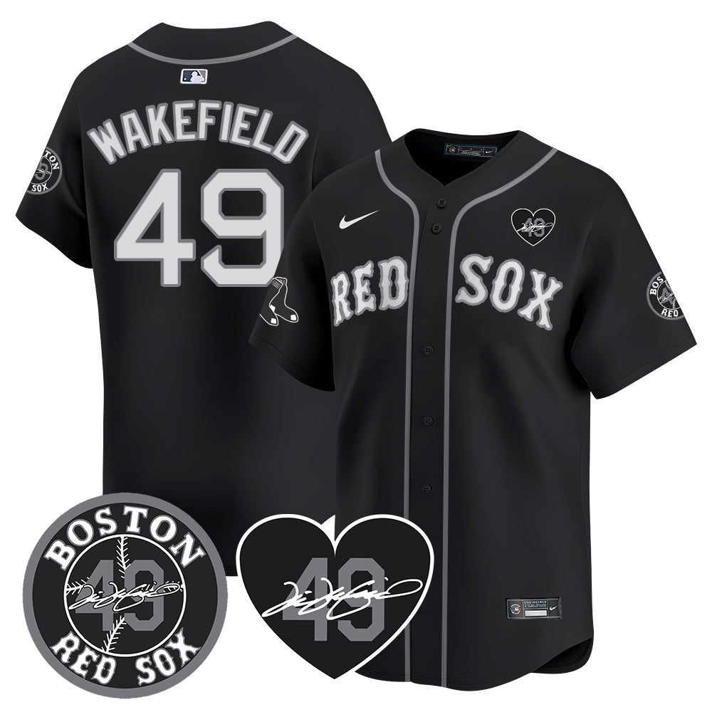 Men’s Tim Wakefield Memorial Patch Vaper Premier Limited Jersey – All Stitched