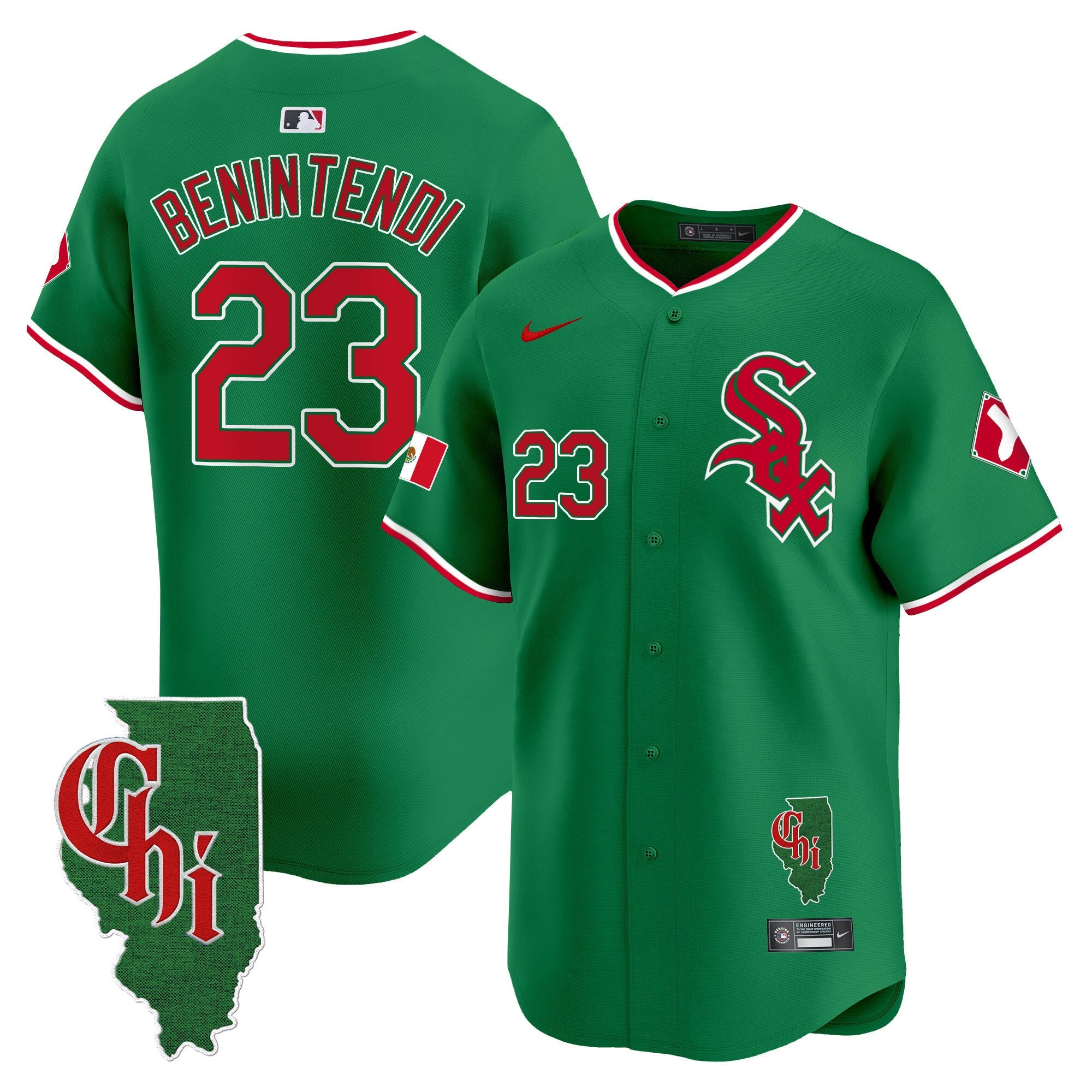 Men’s Chicago Mexico Vapor Premier Limited Jersey – Illinois Patch