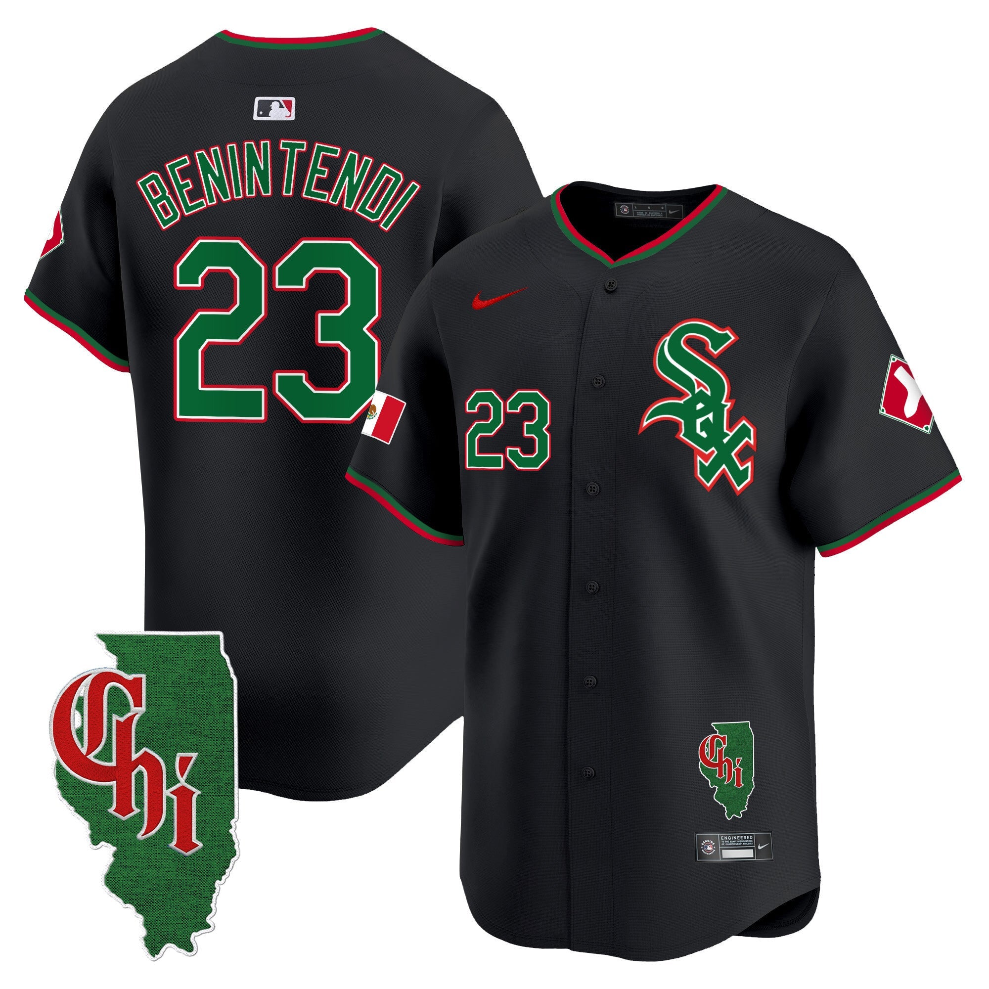 Men’s Chicago Mexico Vapor Premier Limited Jersey – Illinois Patch
