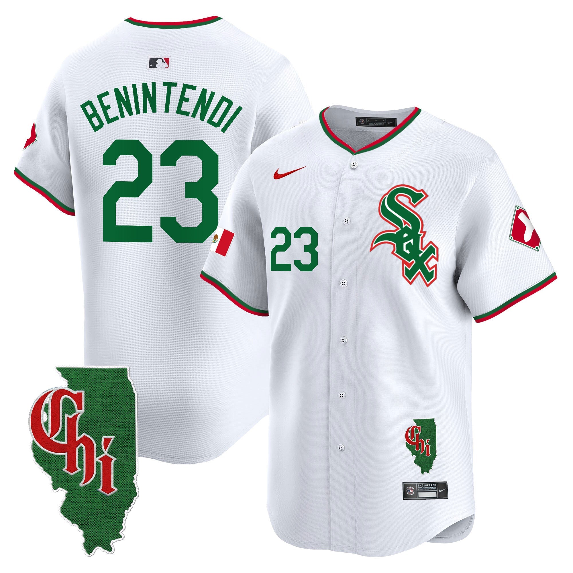 Men’s Chicago Mexico Vapor Premier Limited Jersey – Illinois Patch