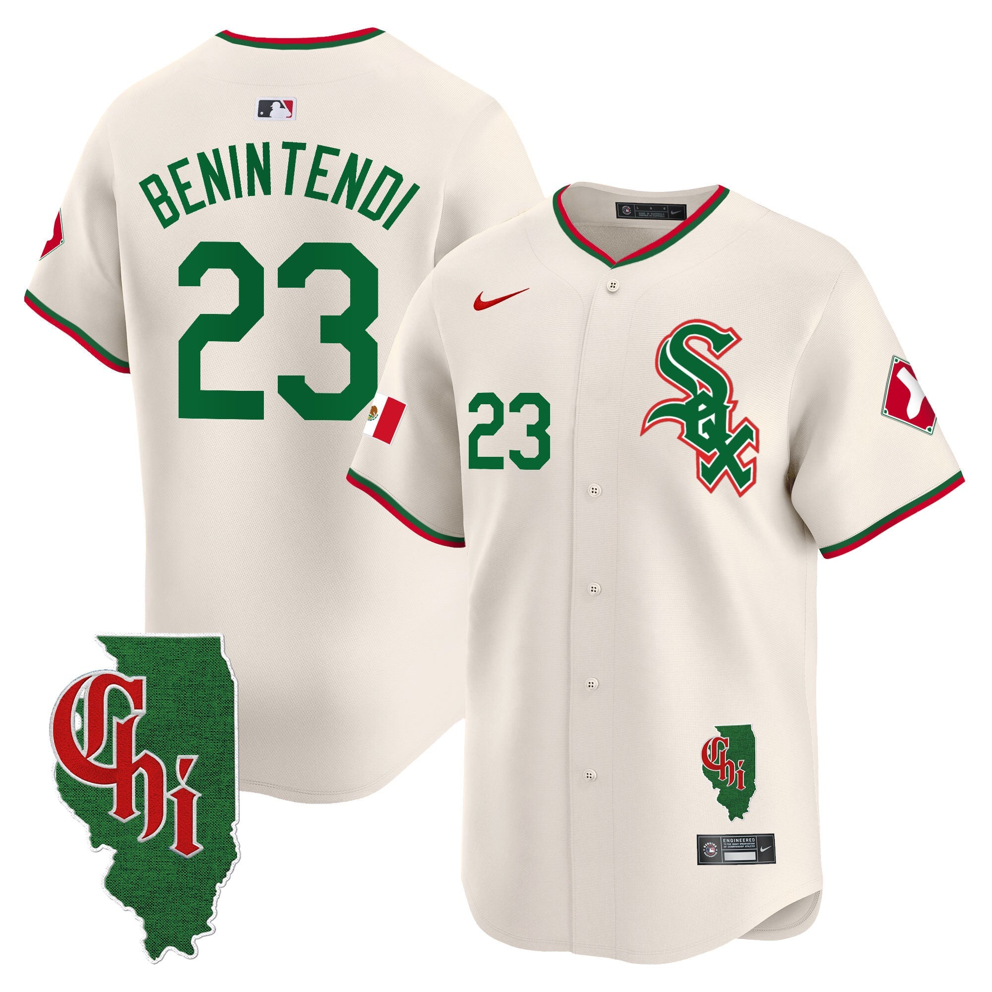 Men’s Chicago Mexico Vapor Premier Limited Jersey – Illinois Patch