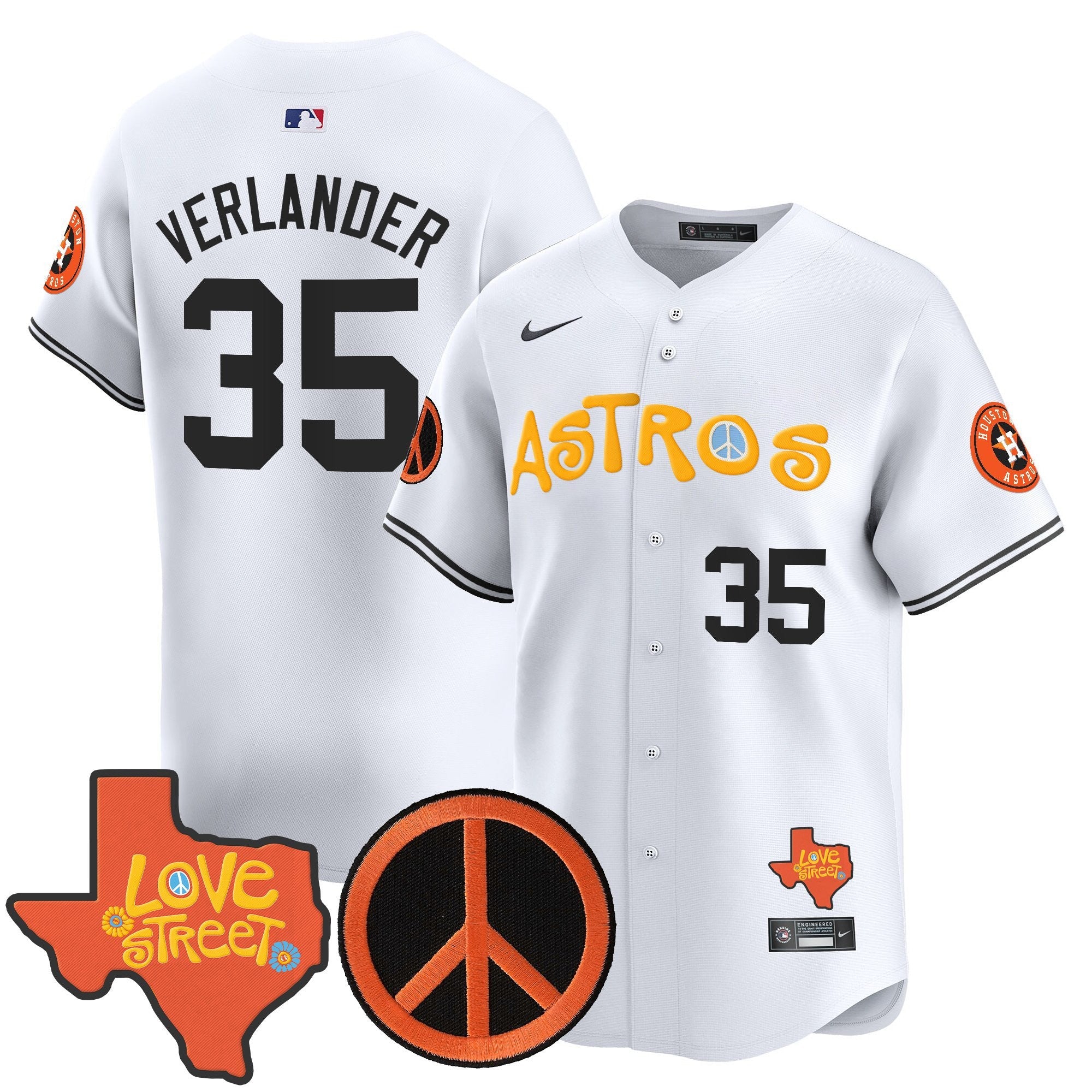 Men’s Love Street & Peace Sign Patch Vapor Premier Limited Jersey
