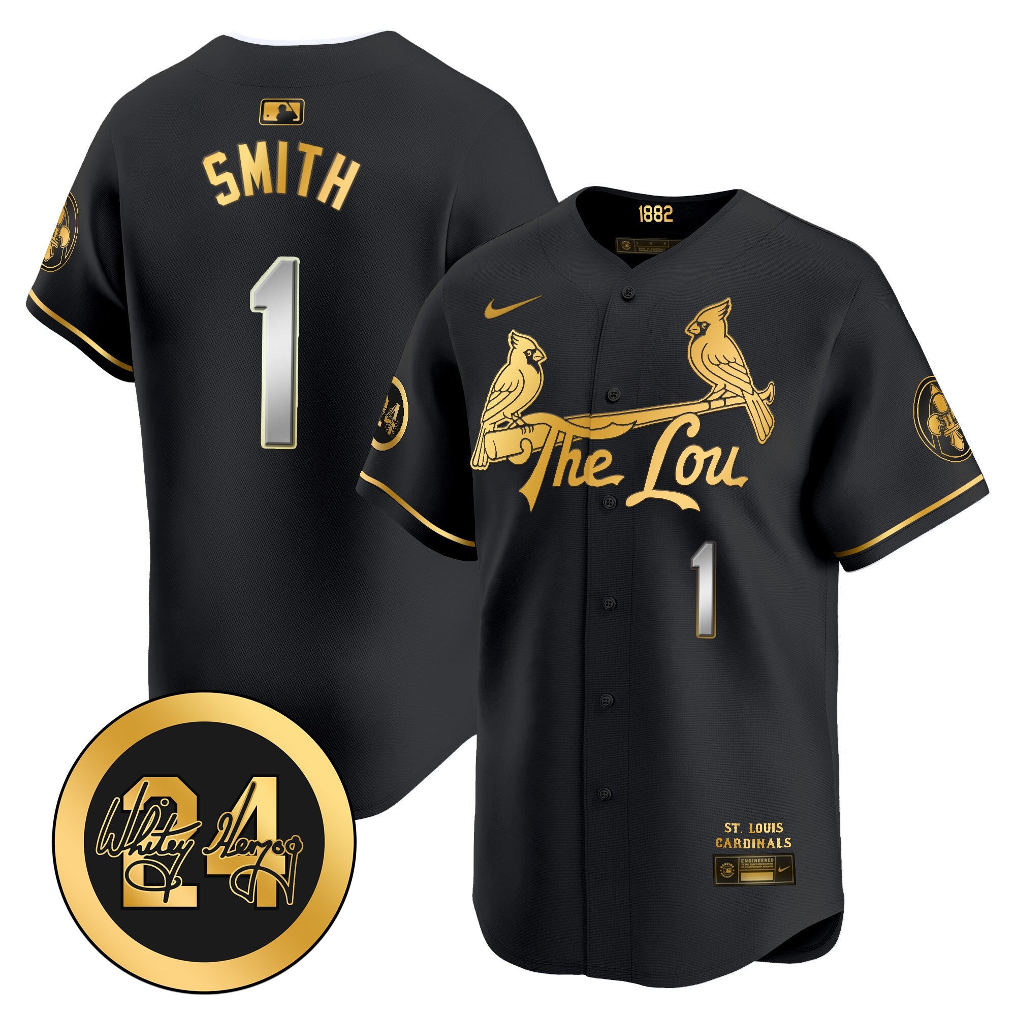 Men’s St. Louis Whitey Herzog Patch Vapor Premier Limited Jersey