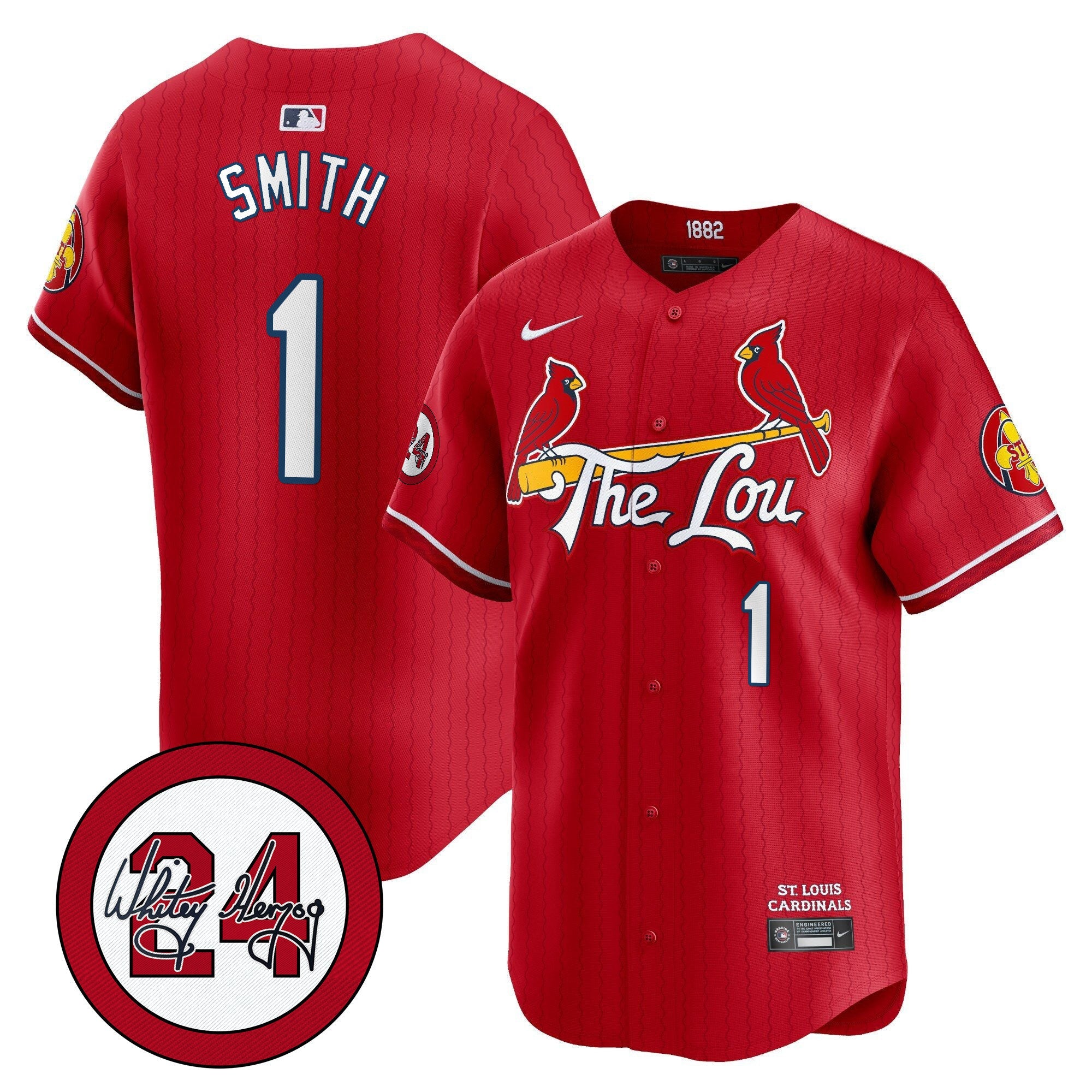 Men’s St. Louis Whitey Herzog Patch Vapor Premier Limited Jersey
