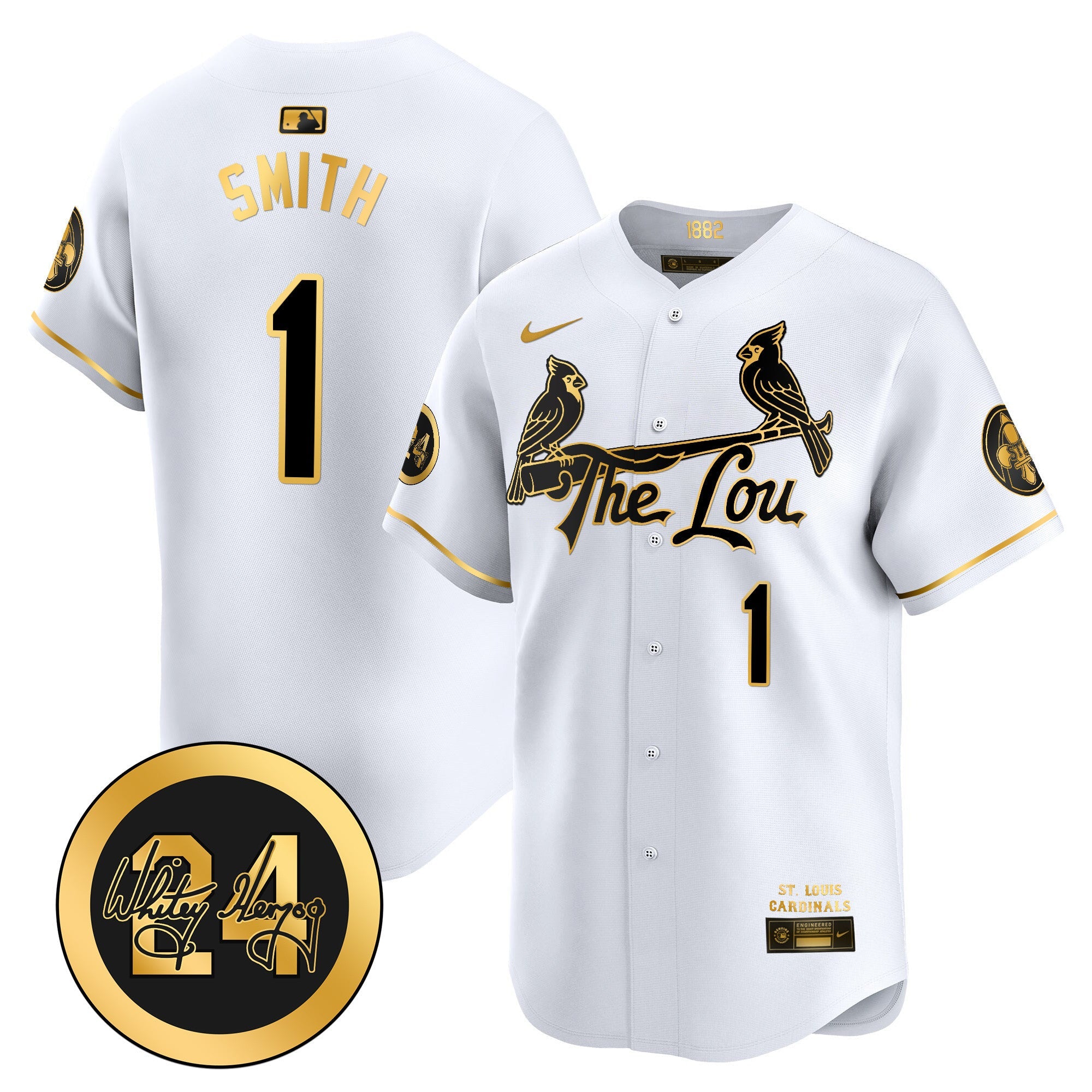Men’s St. Louis Whitey Herzog Patch Vapor Premier Limited Jersey