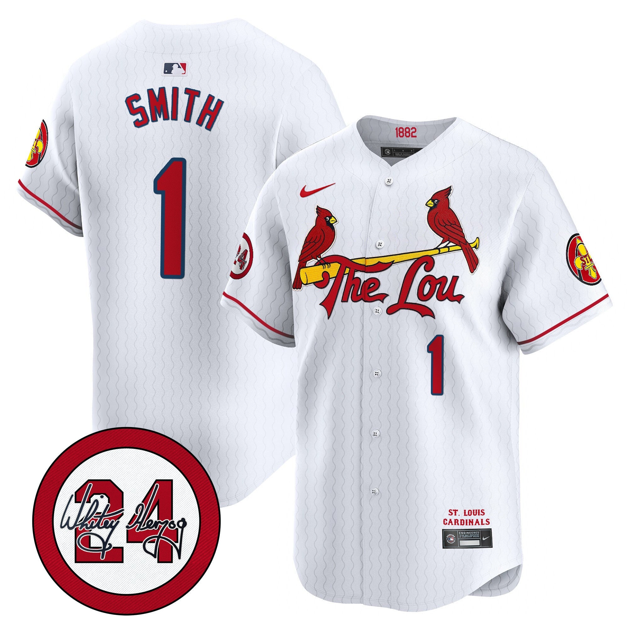 Men’s St. Louis Whitey Herzog Patch Vapor Premier Limited Jersey