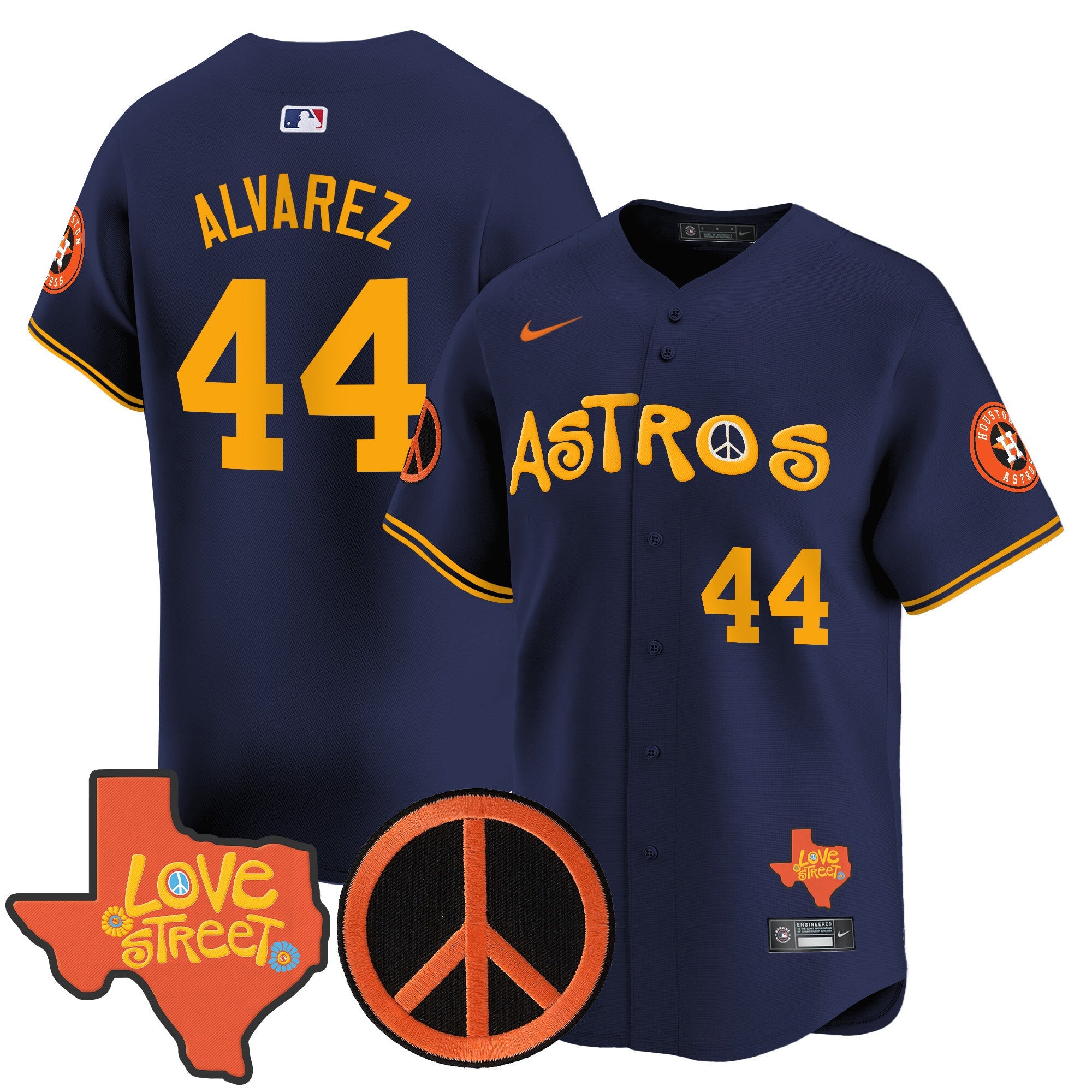 Men’s Love Street & Peace Sign Patch Vapor Premier Limited Jersey