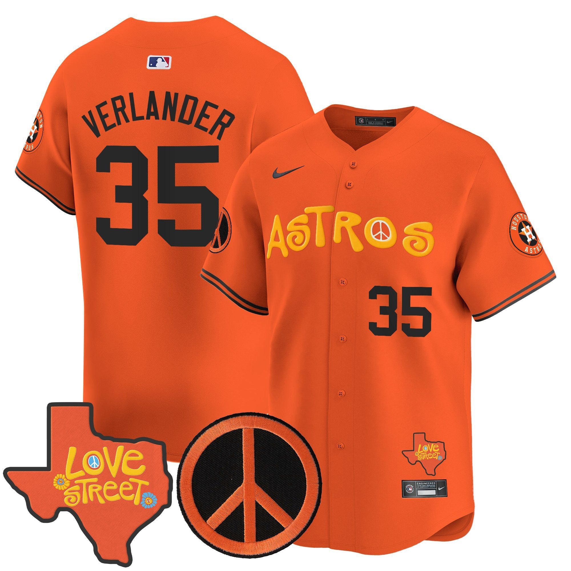 Men’s Love Street & Peace Sign Patch Vapor Premier Limited Jersey