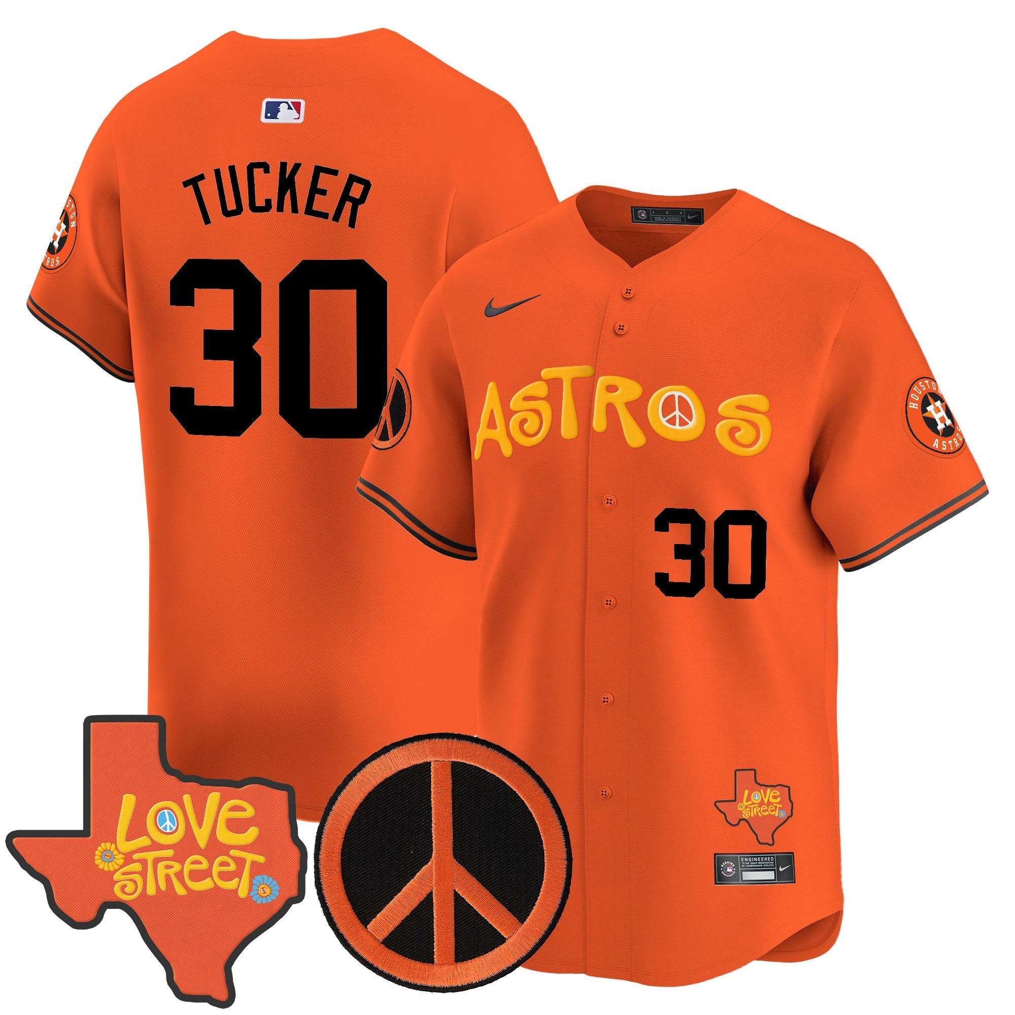 Men’s Love Street & Peace Sign Patch Vapor Premier Limited Jersey