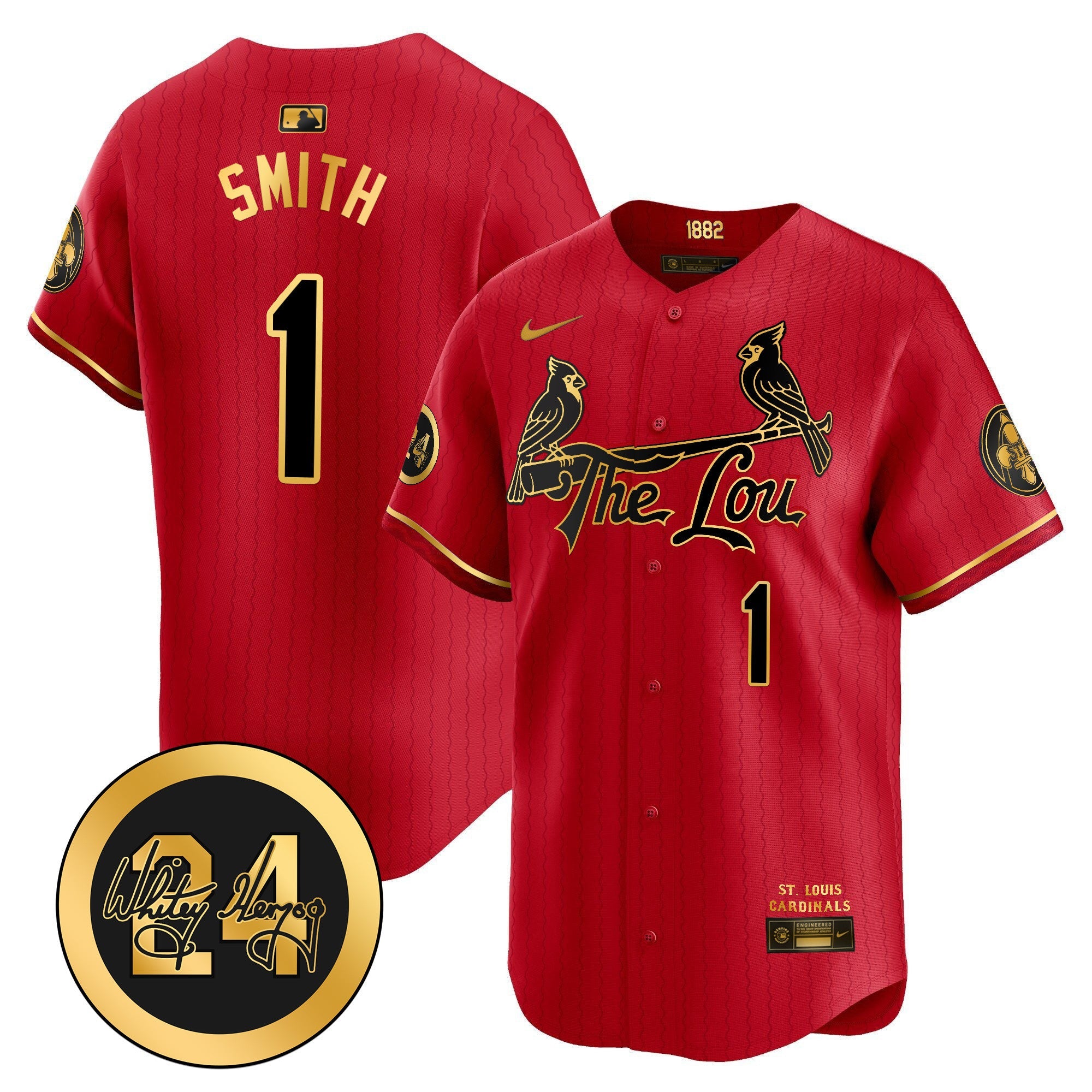 Men’s St. Louis Whitey Herzog Patch Vapor Premier Limited Jersey